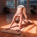 Cork Lightweight Yoga Mat, Massage Balls and Yoga Block Bundle - "The Flock"