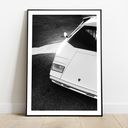 Lamborghini Countach, Black & White Print