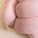 (L) Rose Pink Vegan Suede Knot Floor Cushion