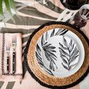 Monochrome Hand-Woven Jute Placemats in Black (Set of 4)