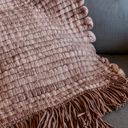 Chunky Bed Cover in Taupe Merino Wool Osmio 39x76