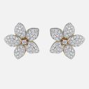 Diamond Flower Petal Earrings