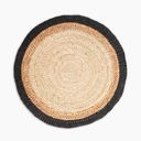 Monochrome Hand-Woven Jute Placemats in Black (Set of 4)