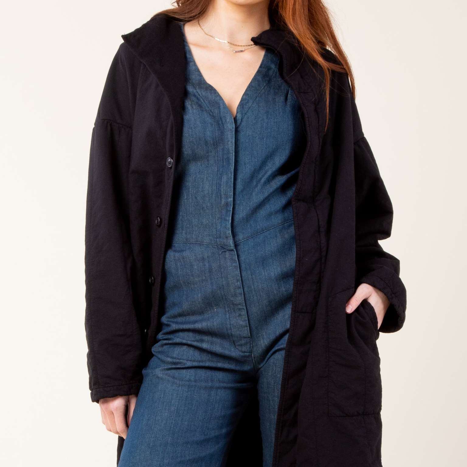 Ecotone Coat in Black