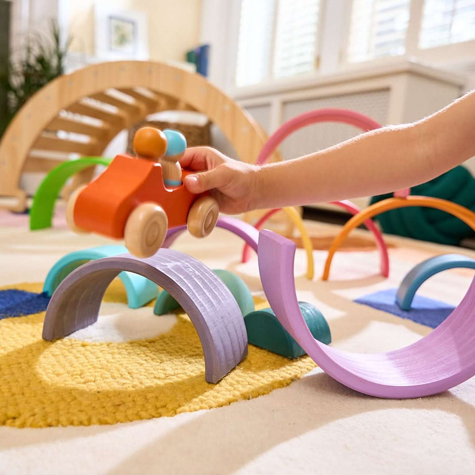 Wooden Rainbow Blocks