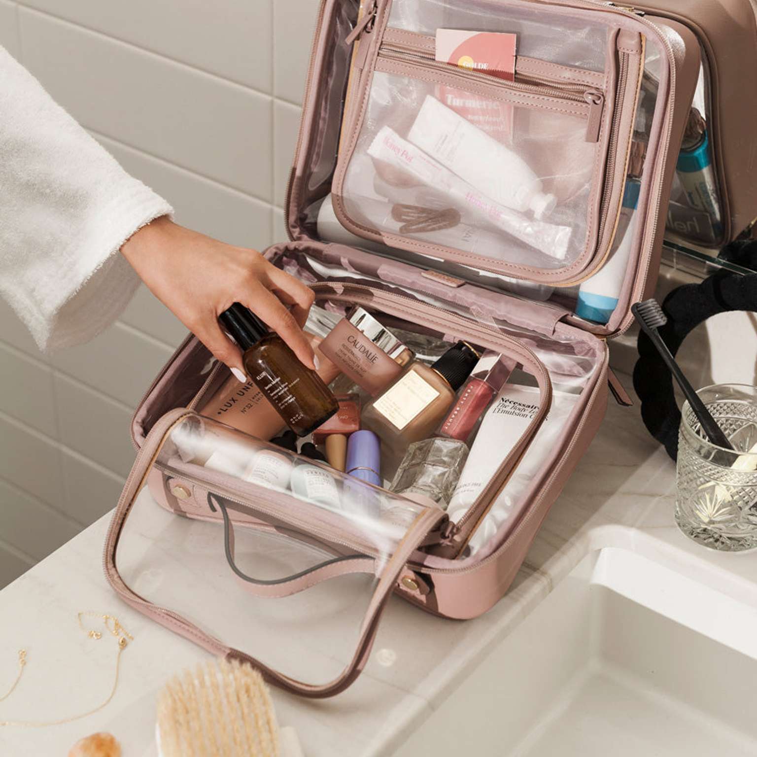 Large Clear Cosmetics Case