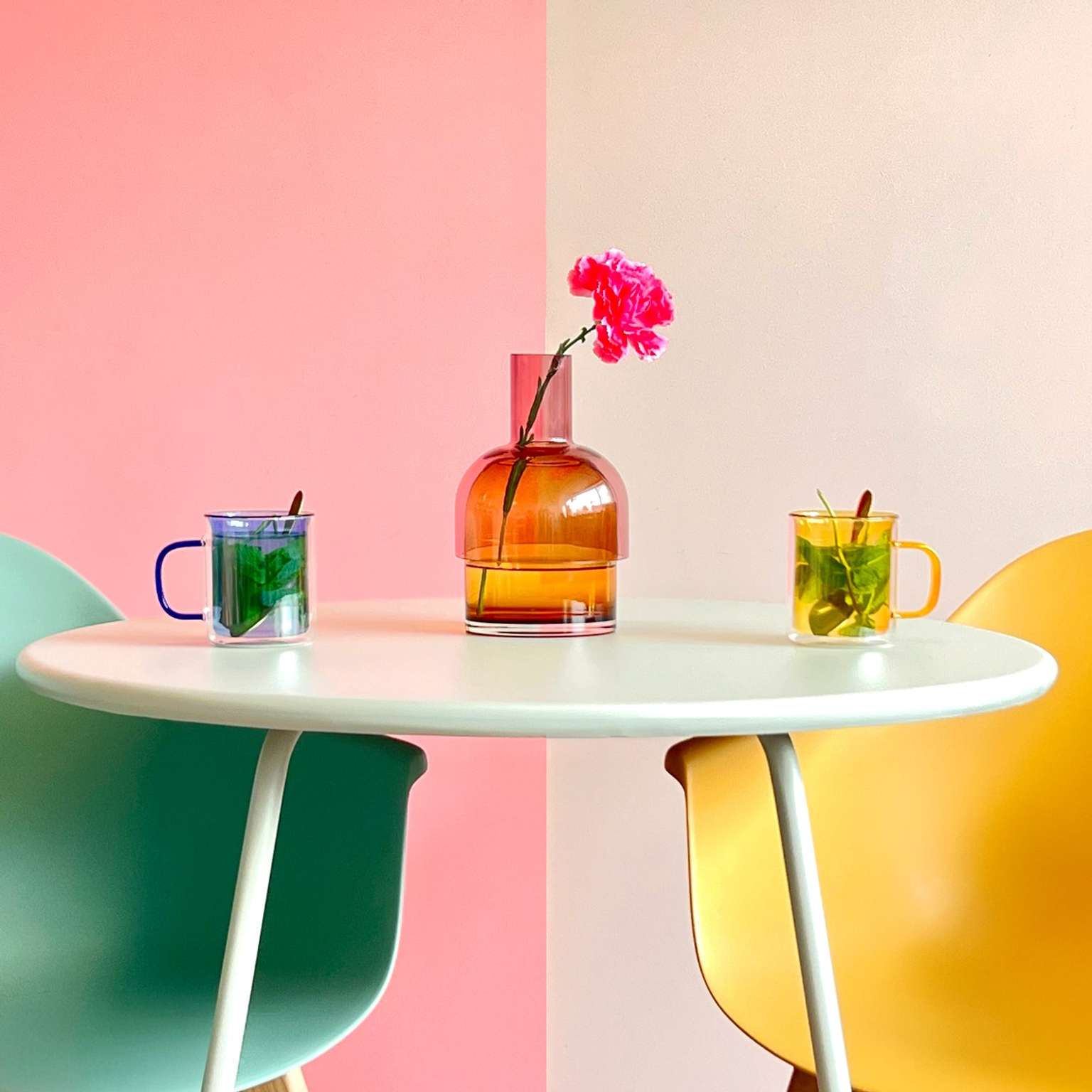 Flip Med Pink & Yellow