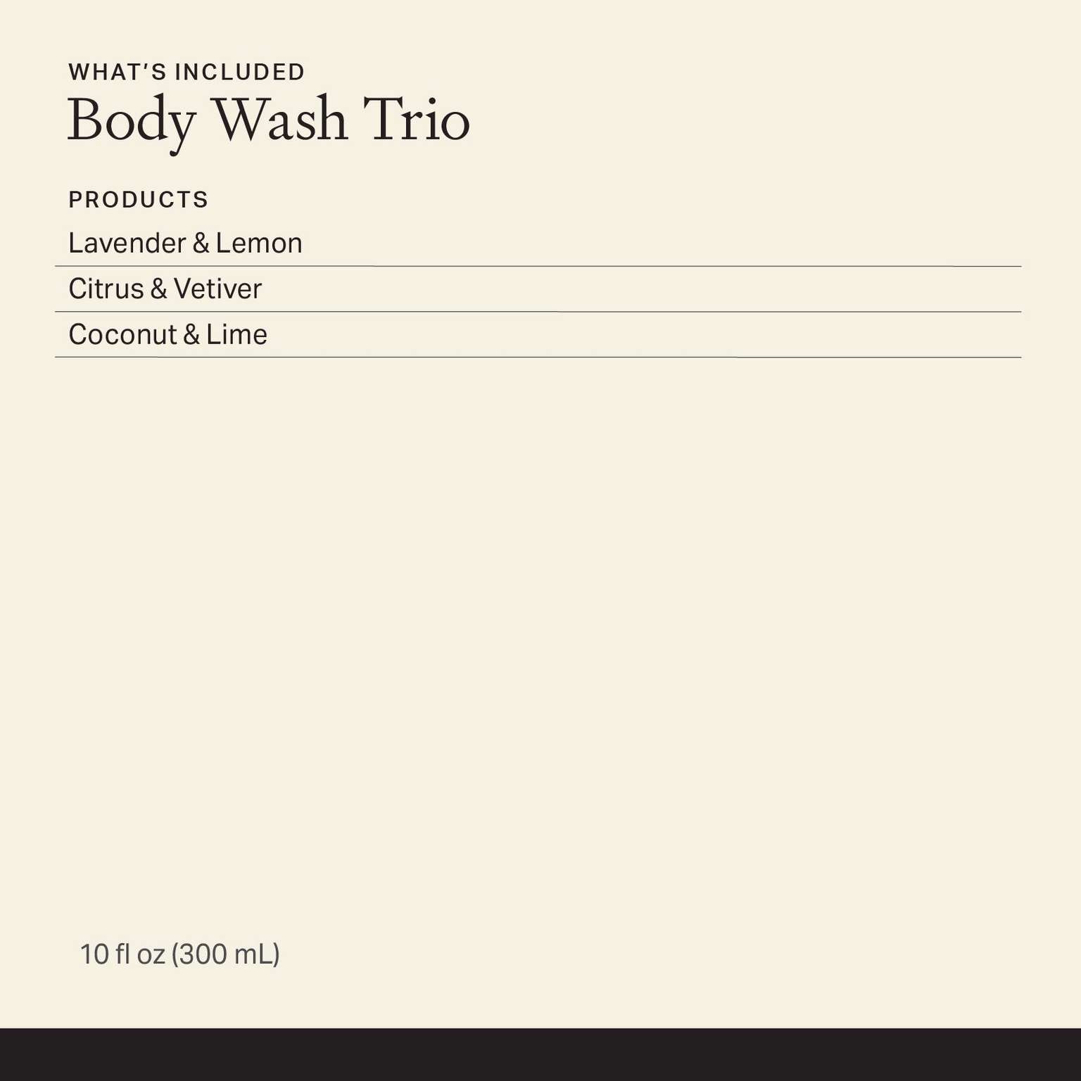 Body Wash Trio