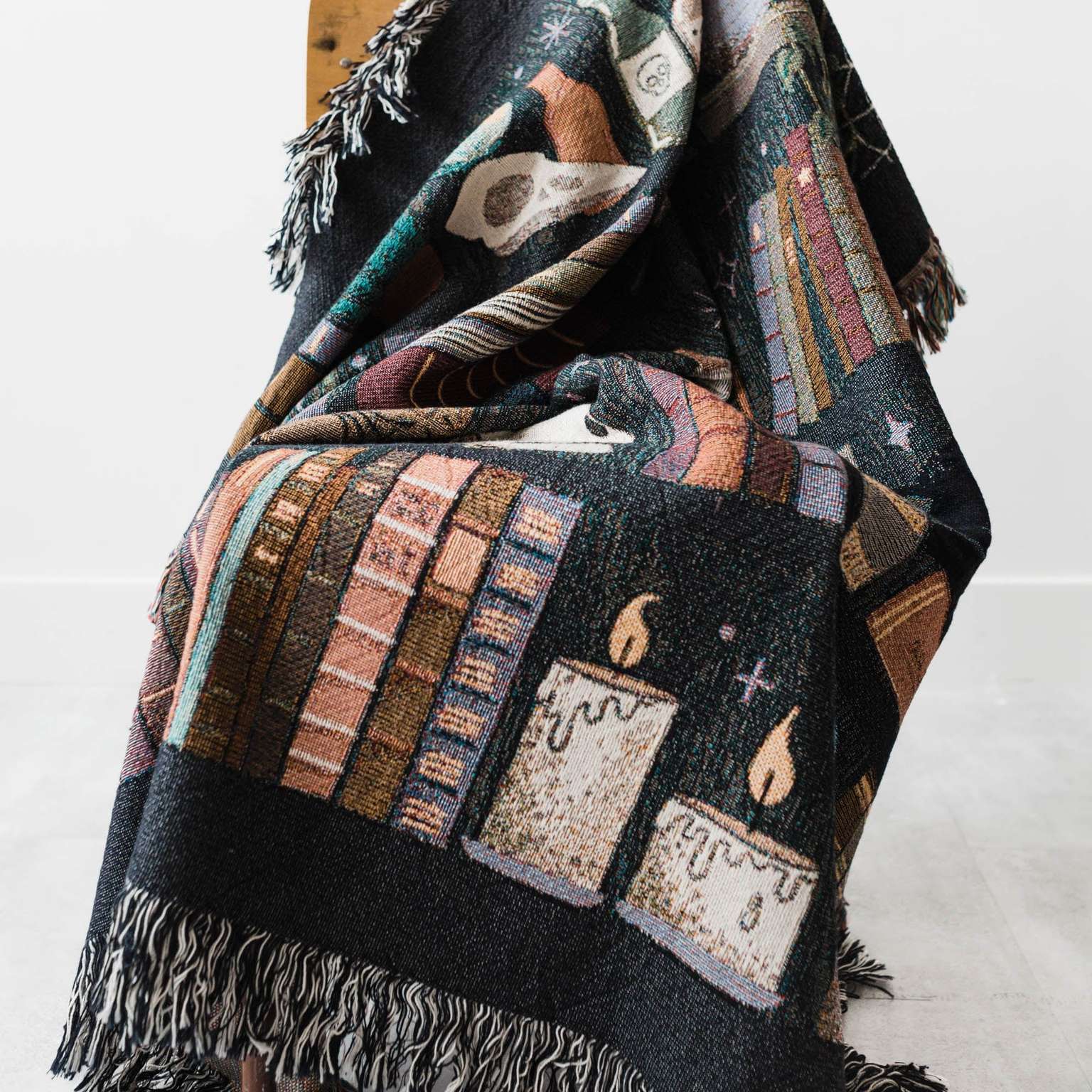 Witches Bookshelf Throw Blanket