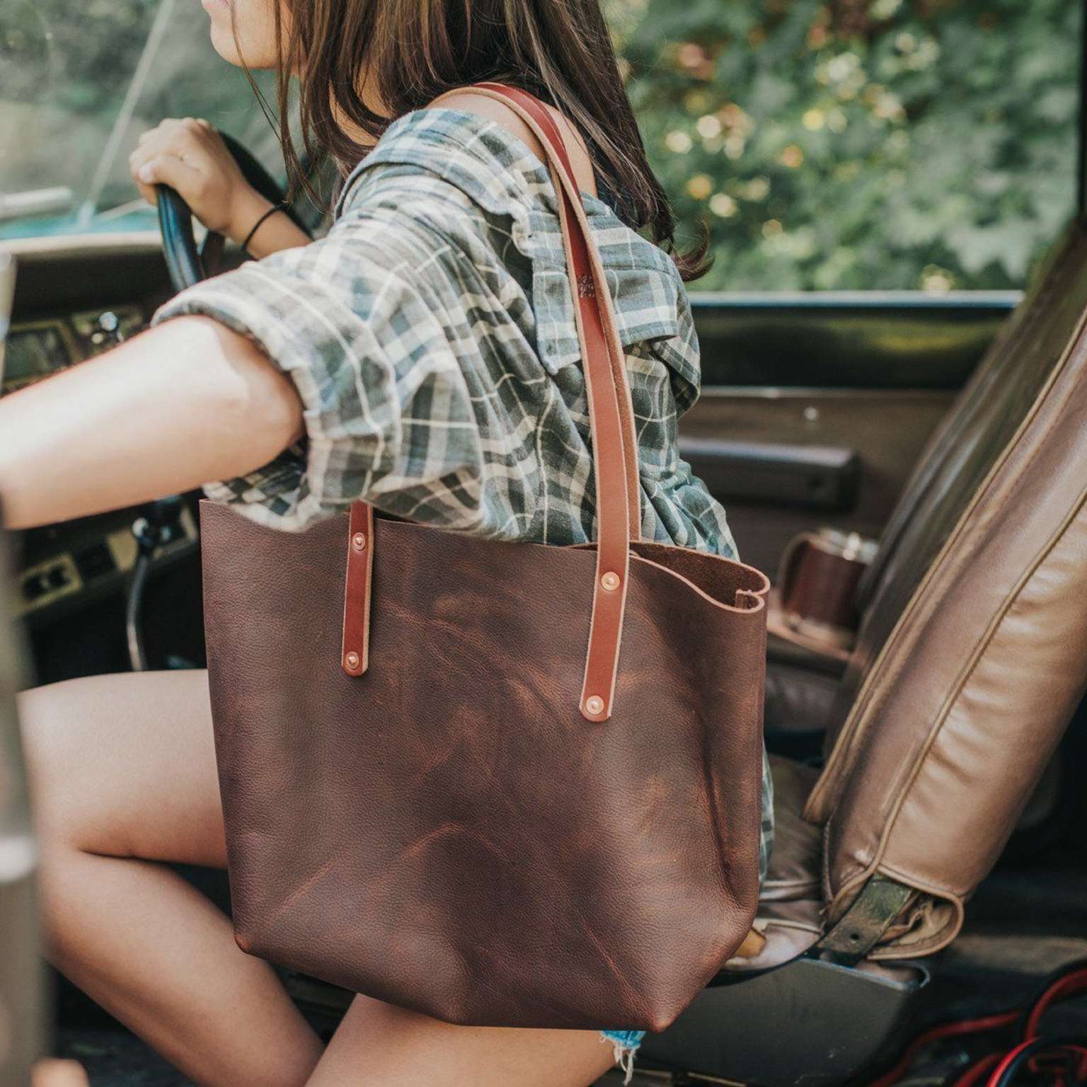 Avery Leather Tote Bag