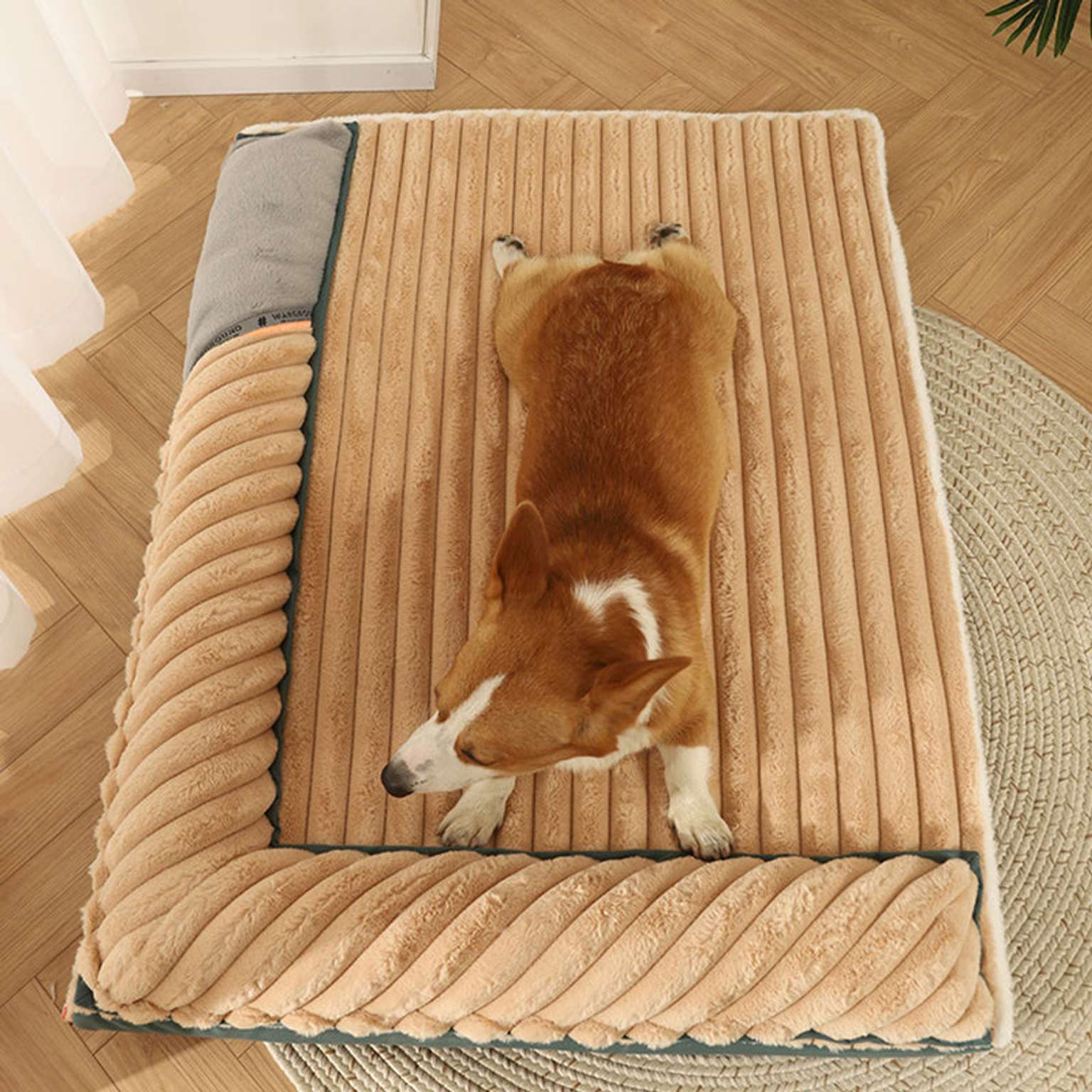 Removable Large Dog Bed With Double Pillow