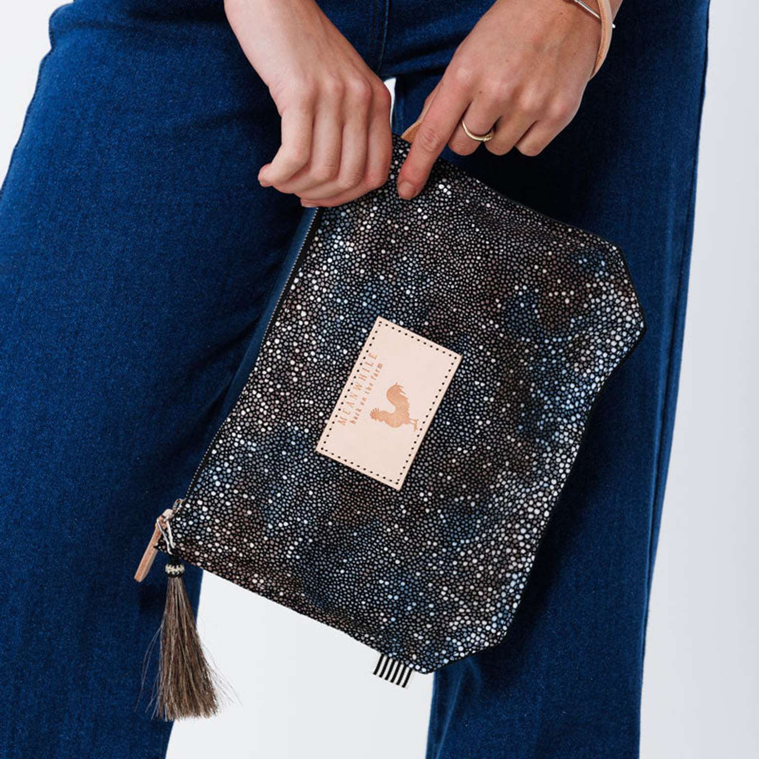 Stingray Leather Wristlet