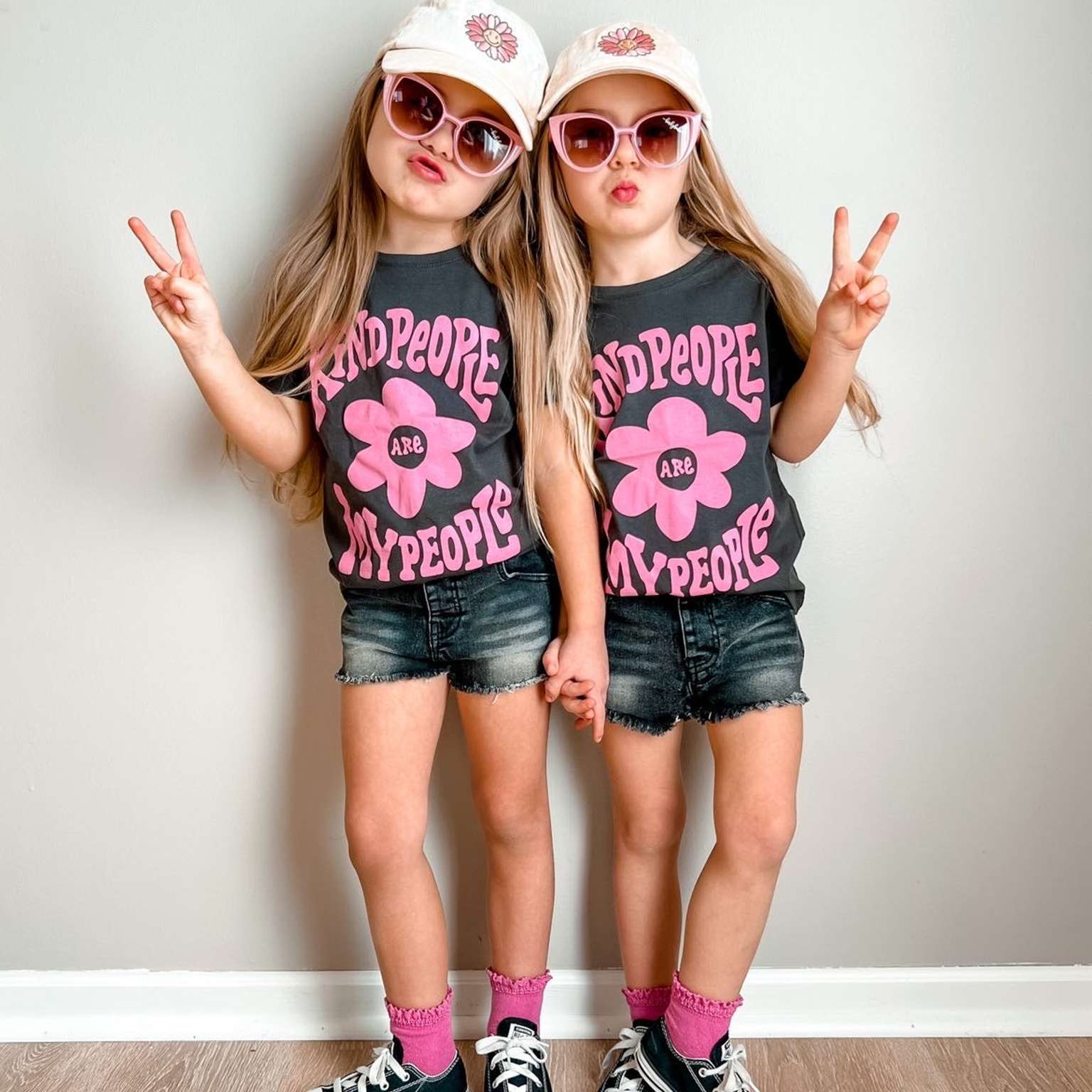 Girls Denim Shorts - Faded Black