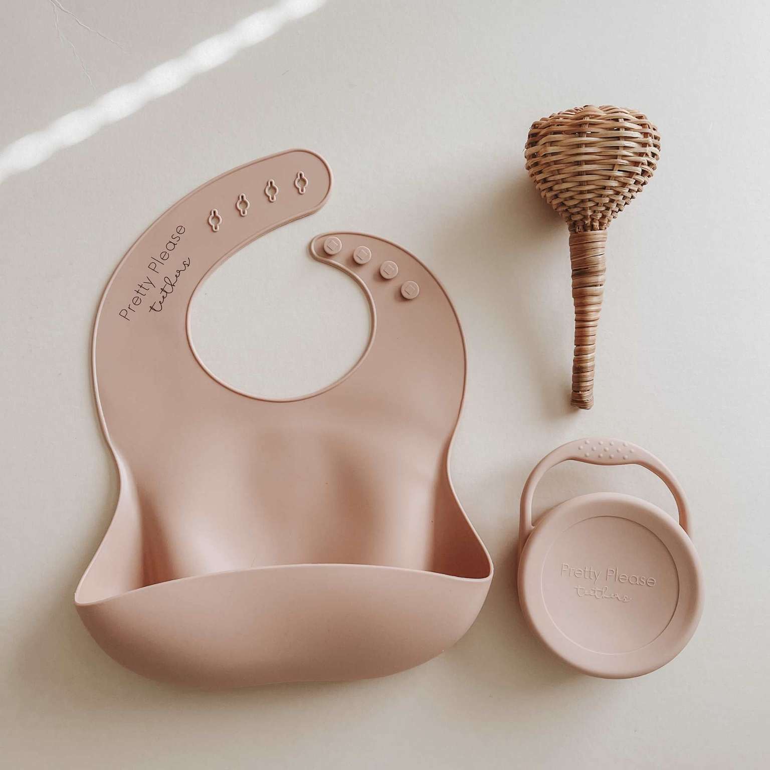 Silicone Bib || Mahogany Rose
