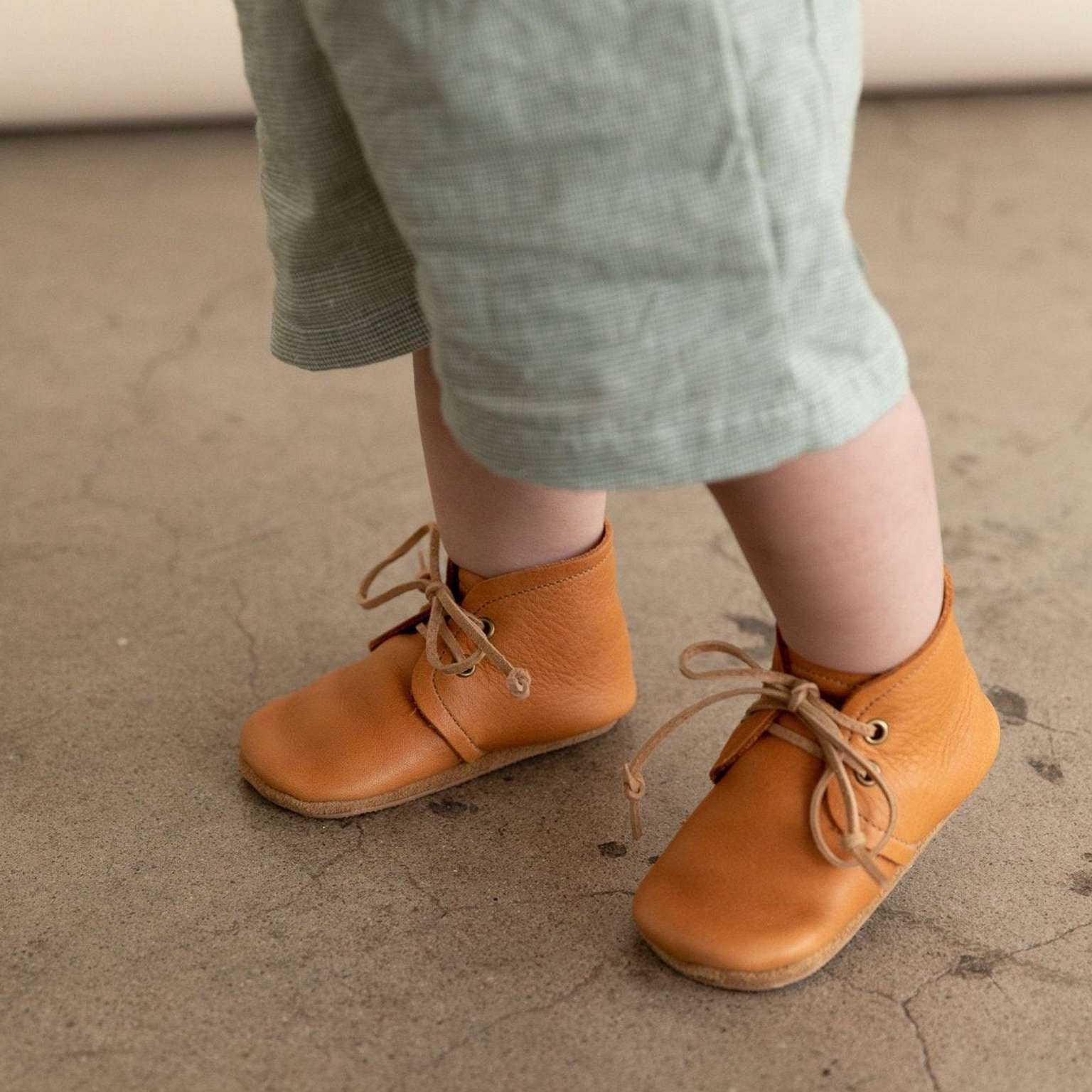 Leather Boots in Clay
