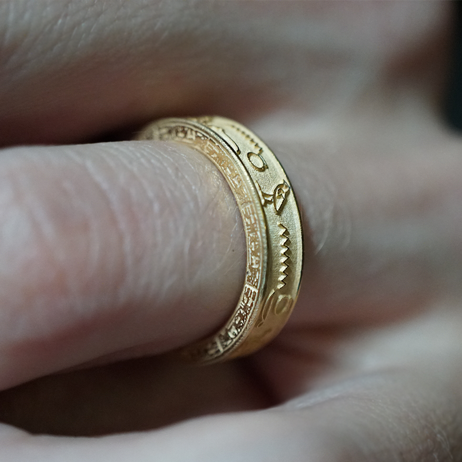 Hieroglyphics Ring in Silver