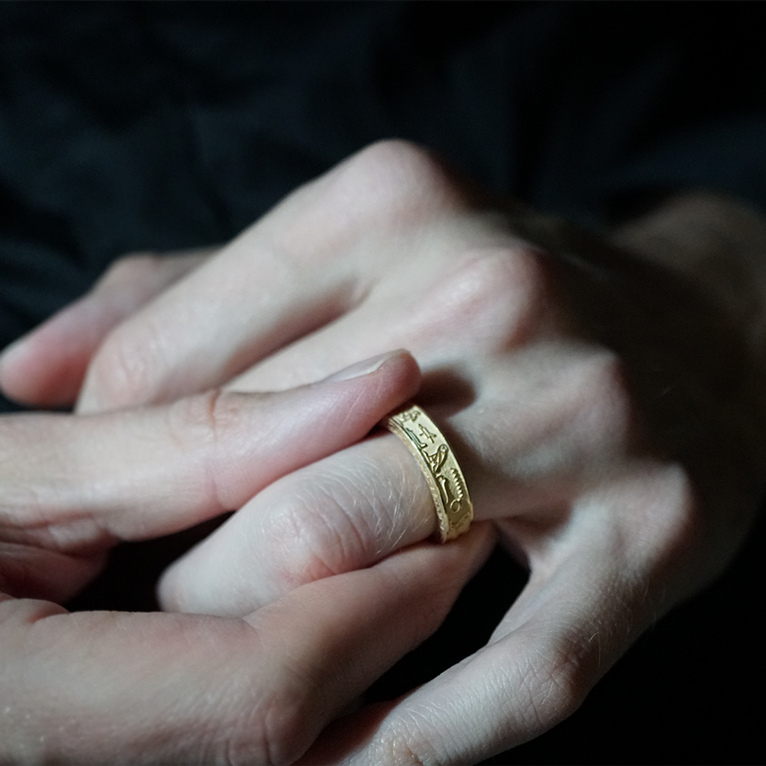 Hieroglyphics Ring in Silver