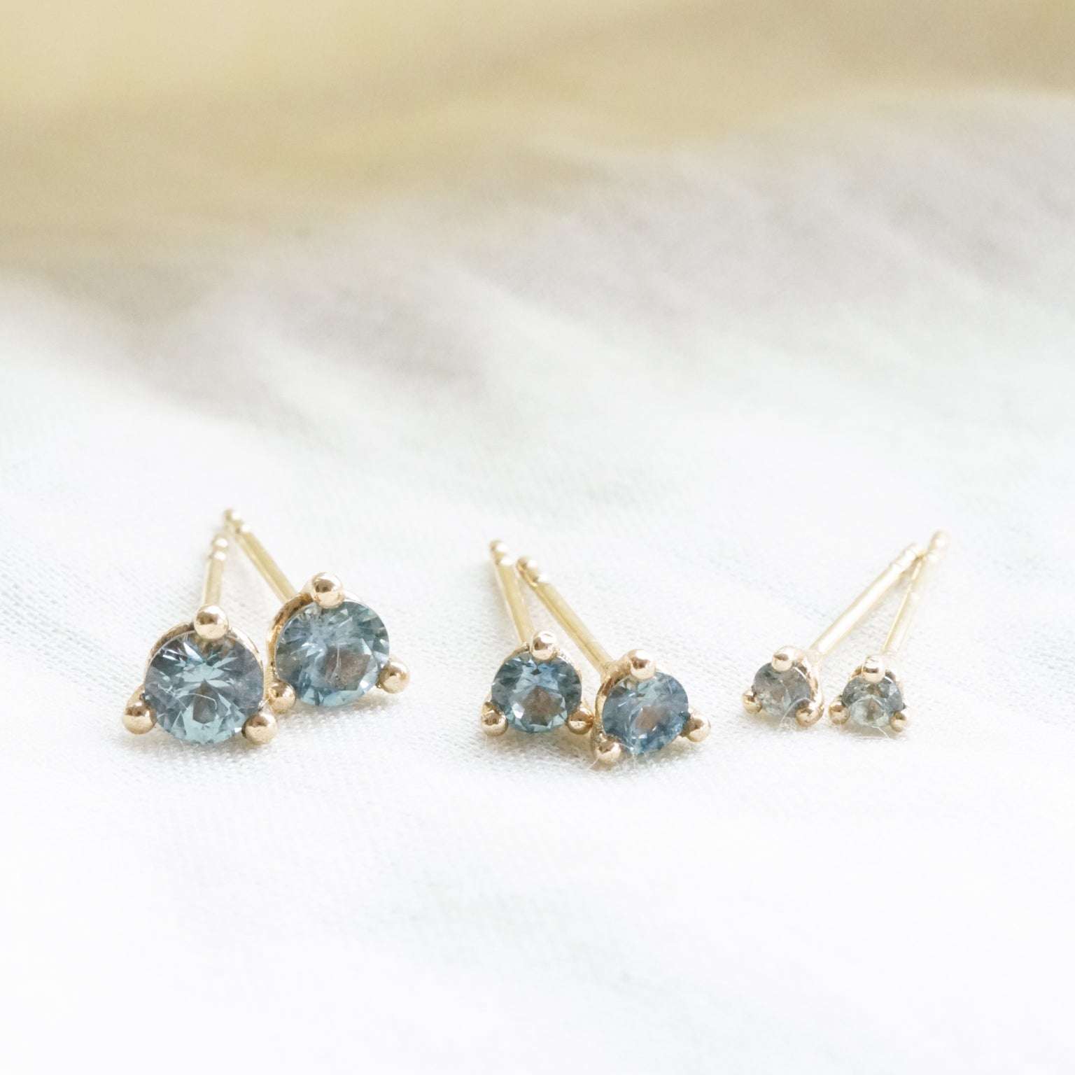 Montana Sapphire Studs - 4mm