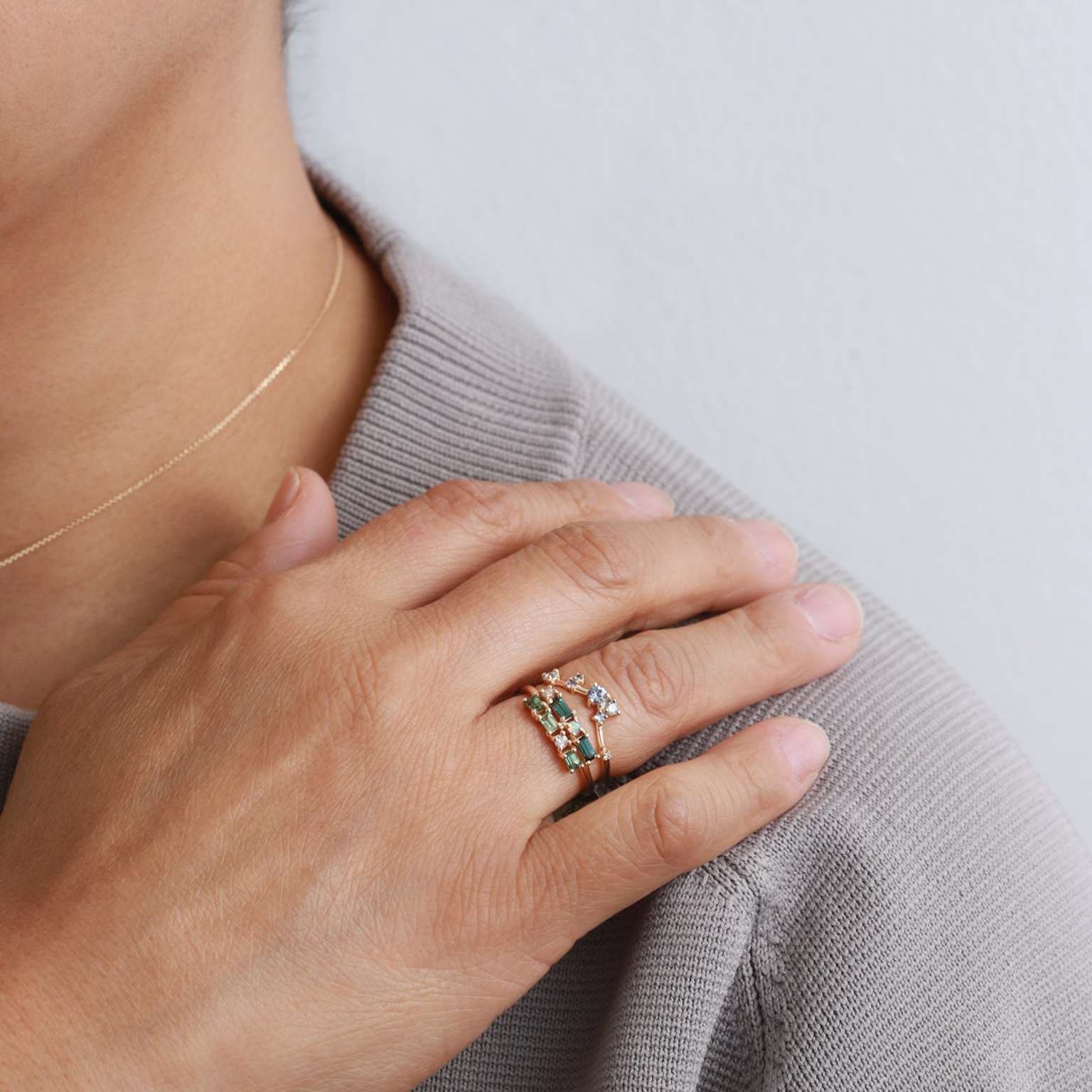 Sapphire Triangle Ring by WWAKE