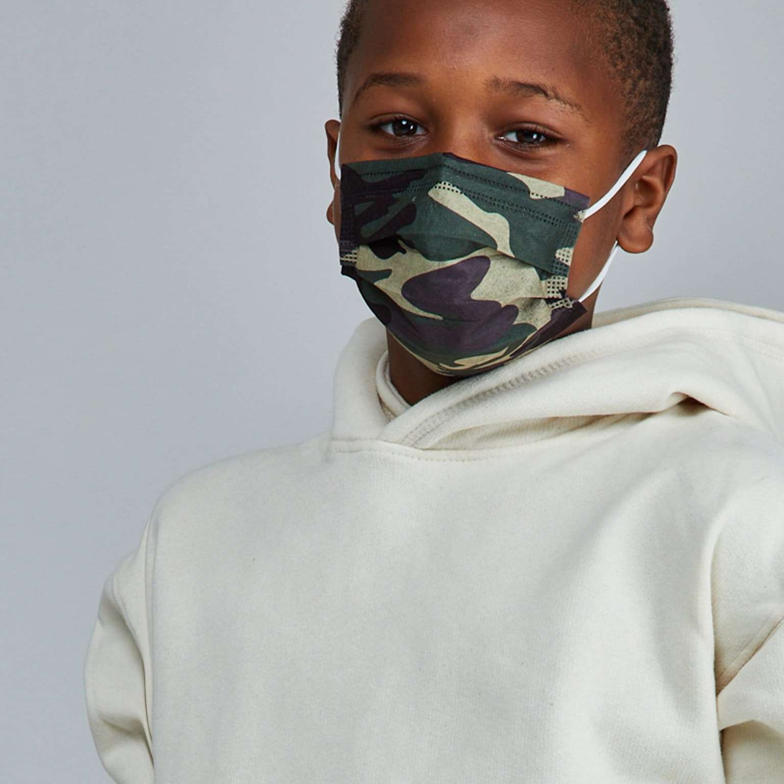 Kids - Green Camo Face Masks