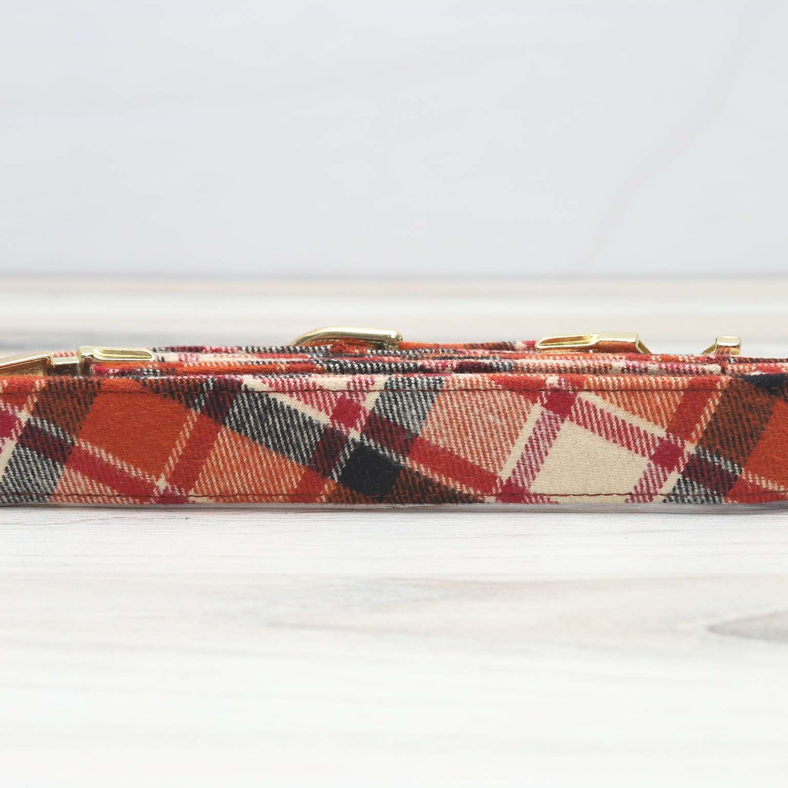 Rusty Flannel Plaid Dog Collar