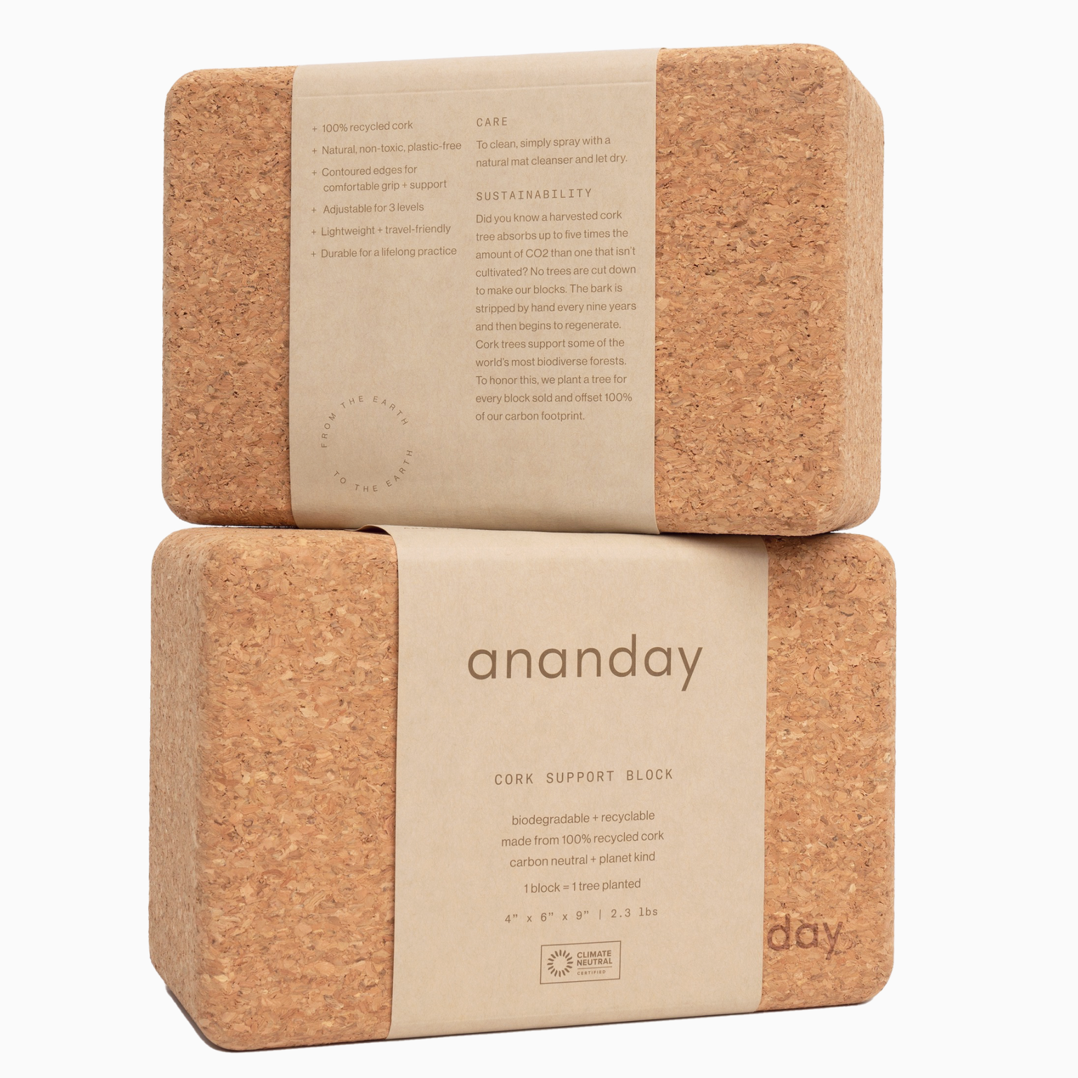 Cork Yoga Block Set