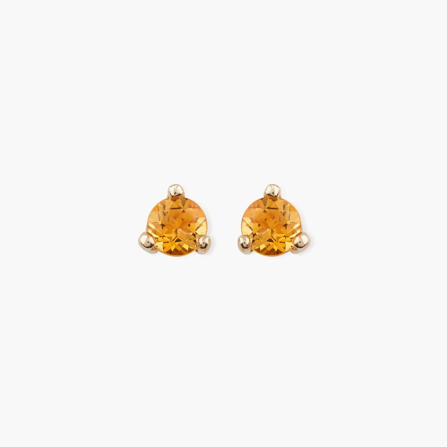 Citrine Birthstone Studs