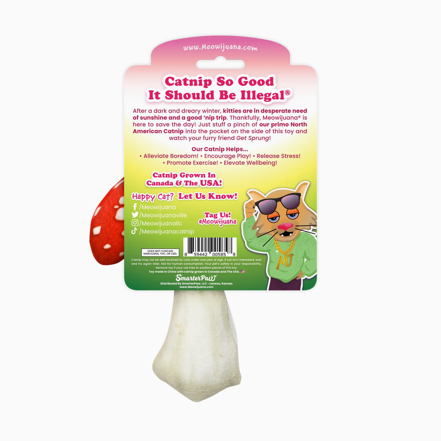 Sprung Mushroom Cat Toy