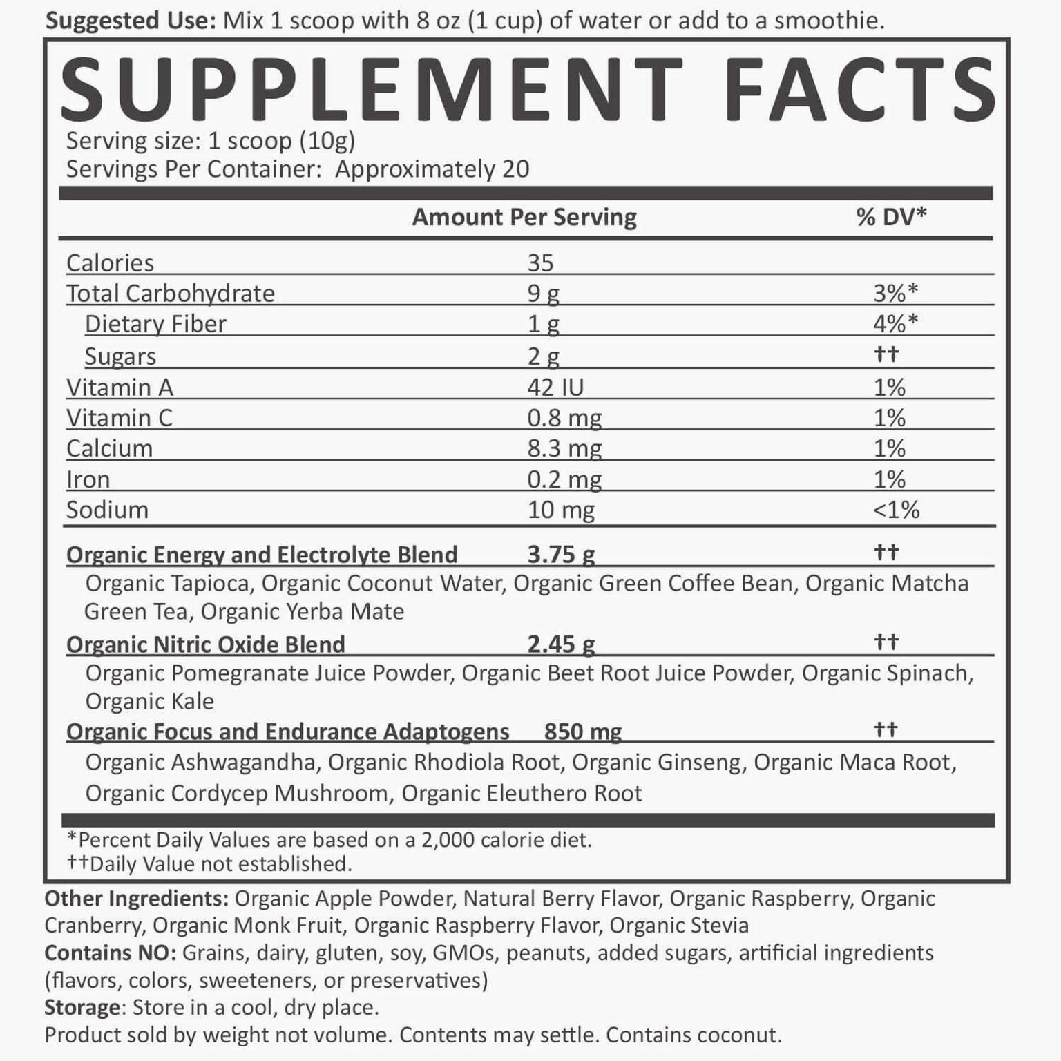 Organic Pre-Workout