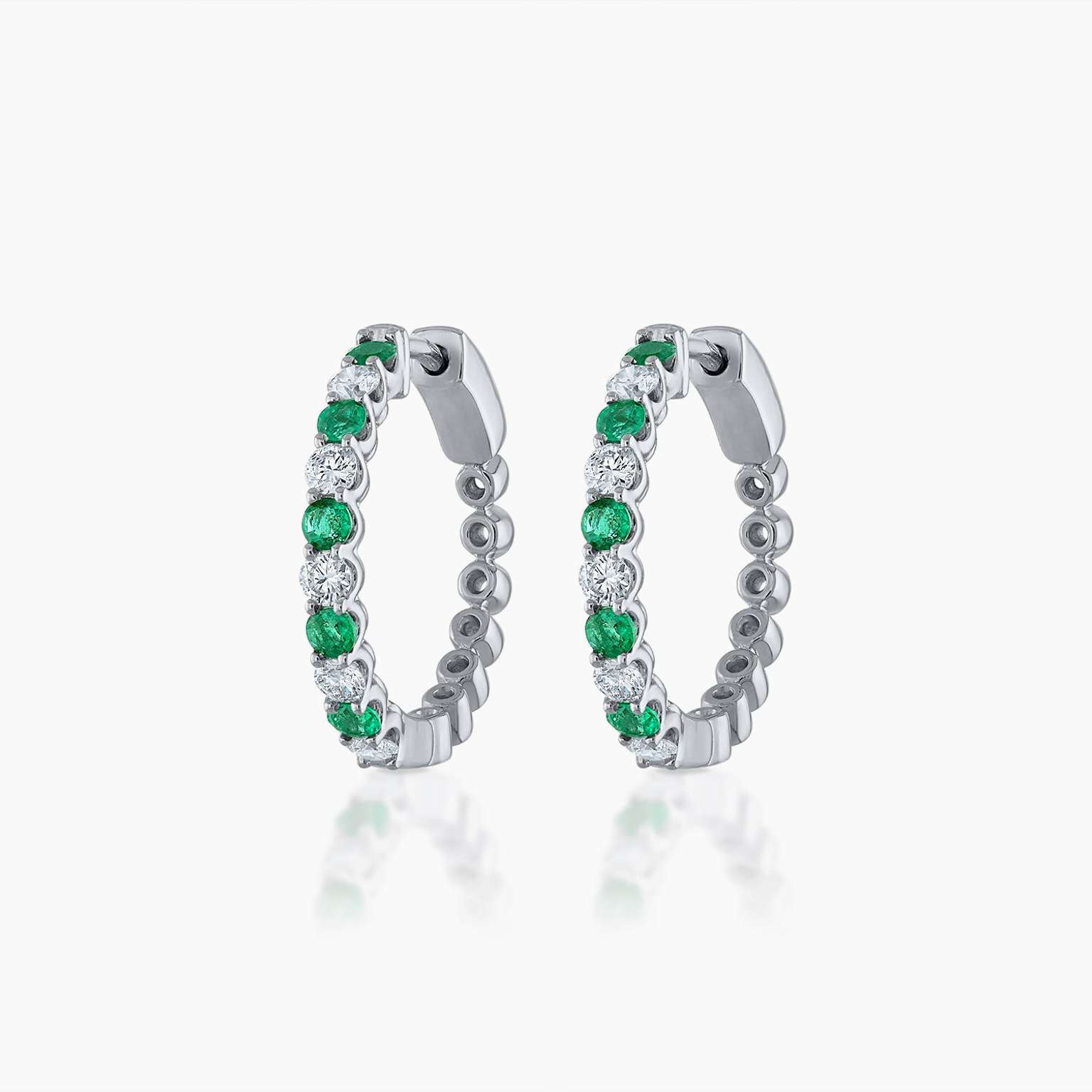 Emerald and Diamond Earrings