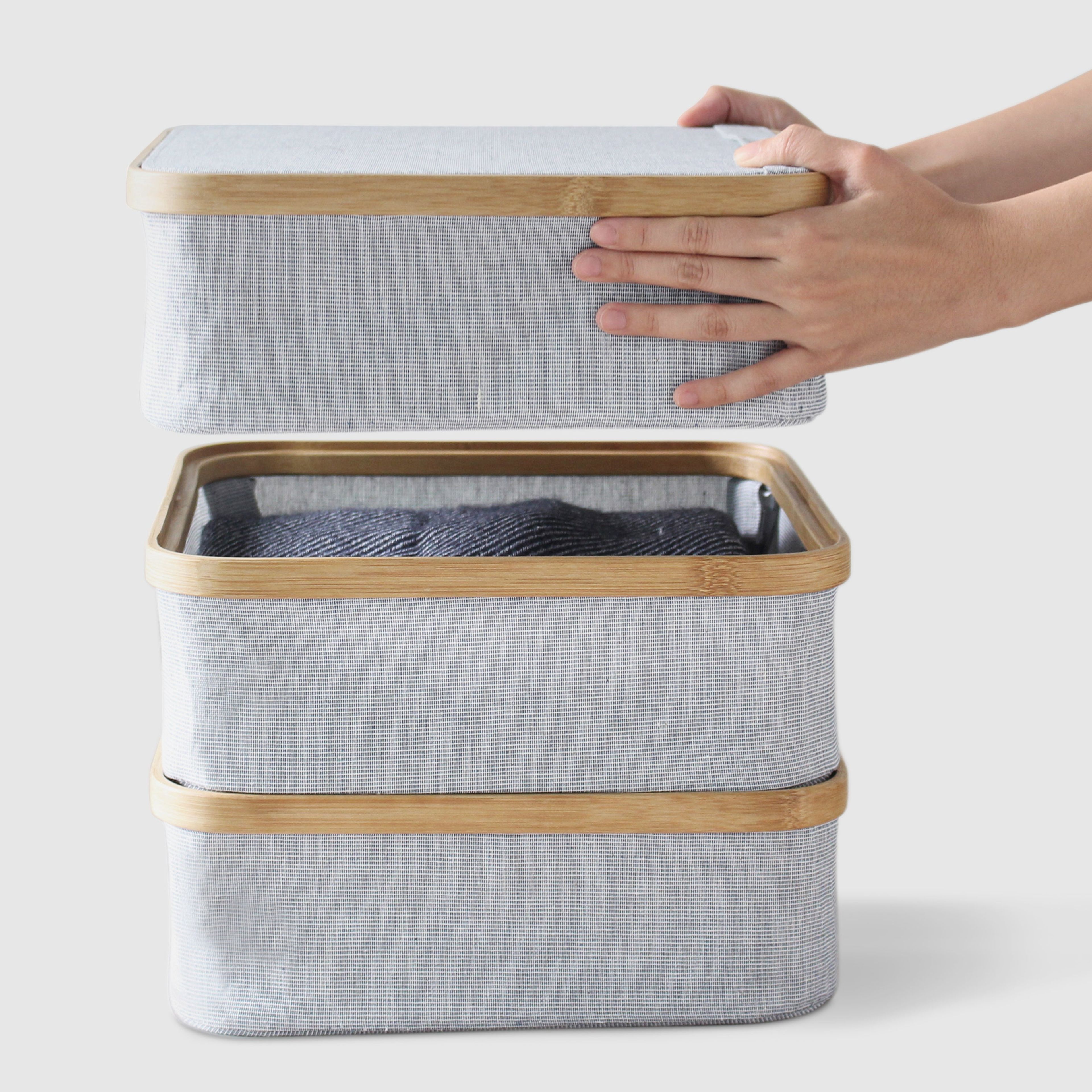 Stacking Storage Box With 4 Compartments