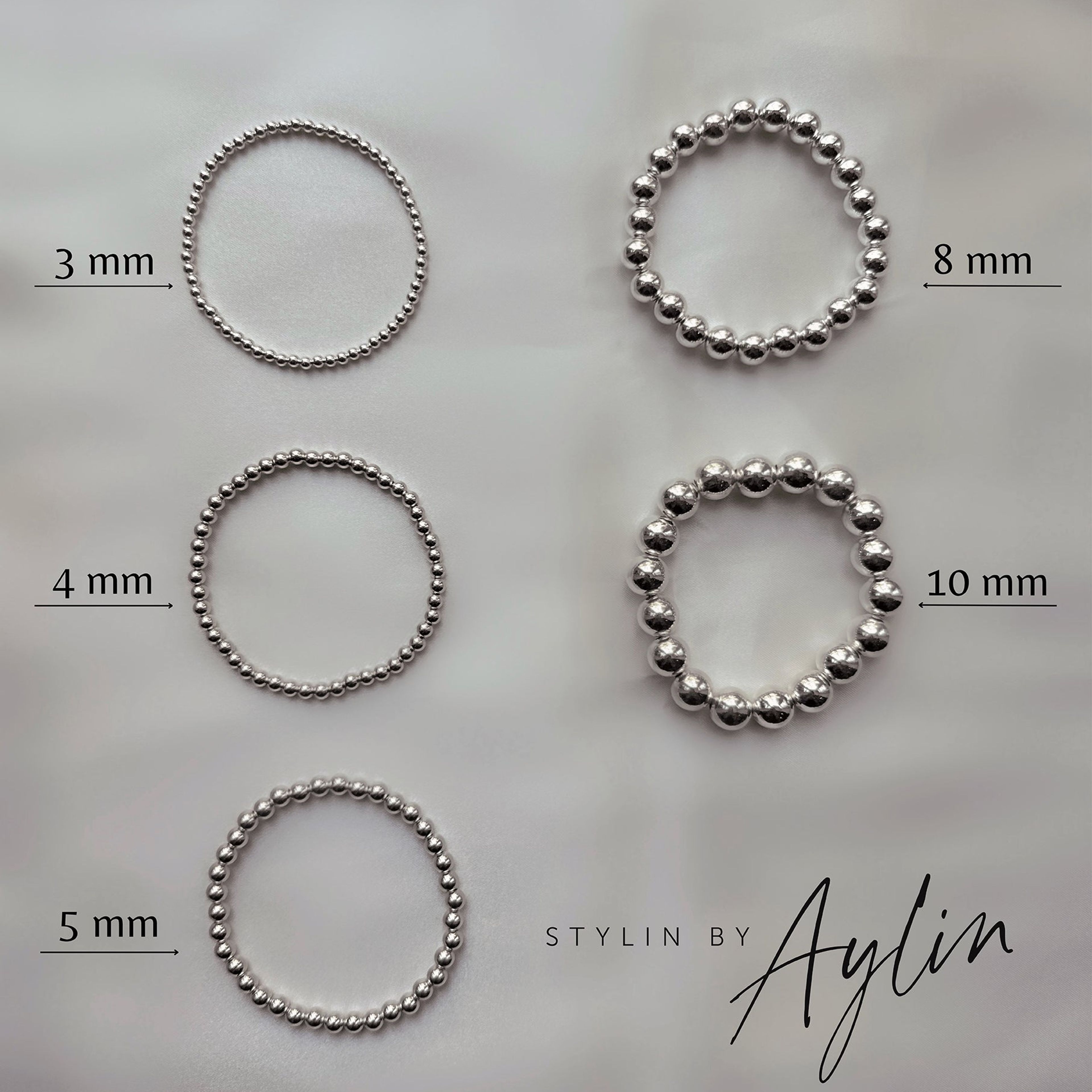 Beaded Bracelets - Sterling Silver