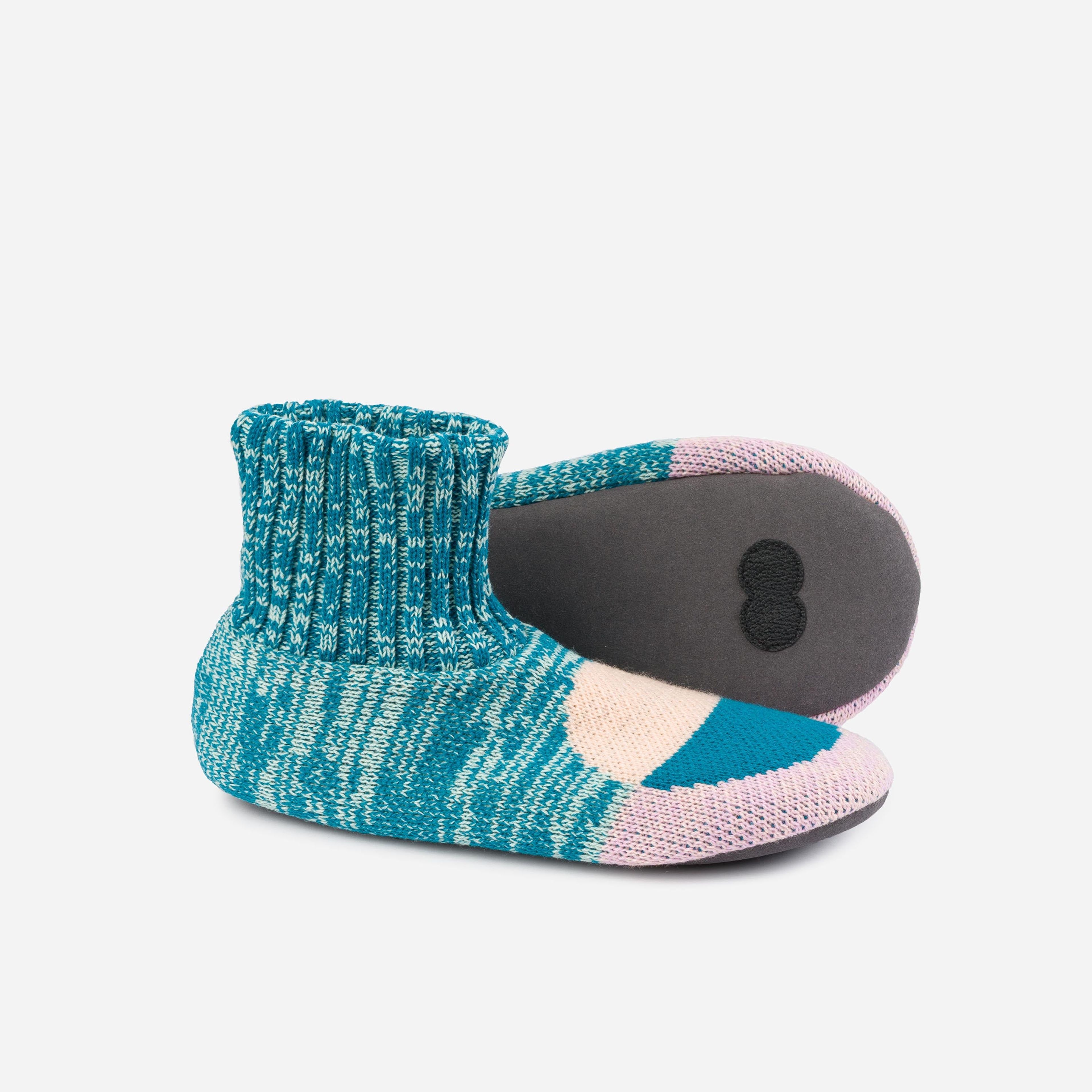 Flip Dot Knit Sock Slippers
