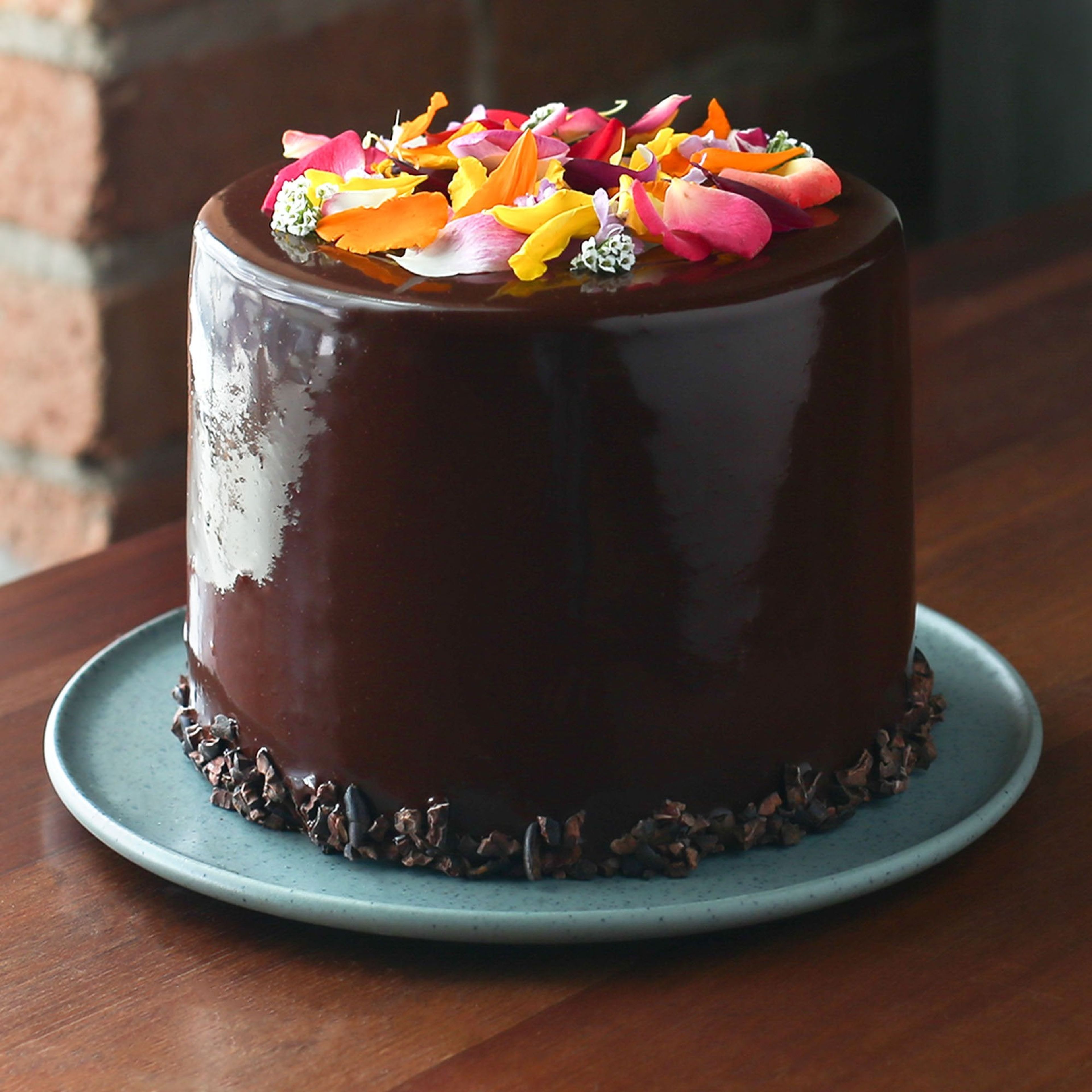Chocolate Orange Celebration Cake – Gluten Free (with Orange Macaron)