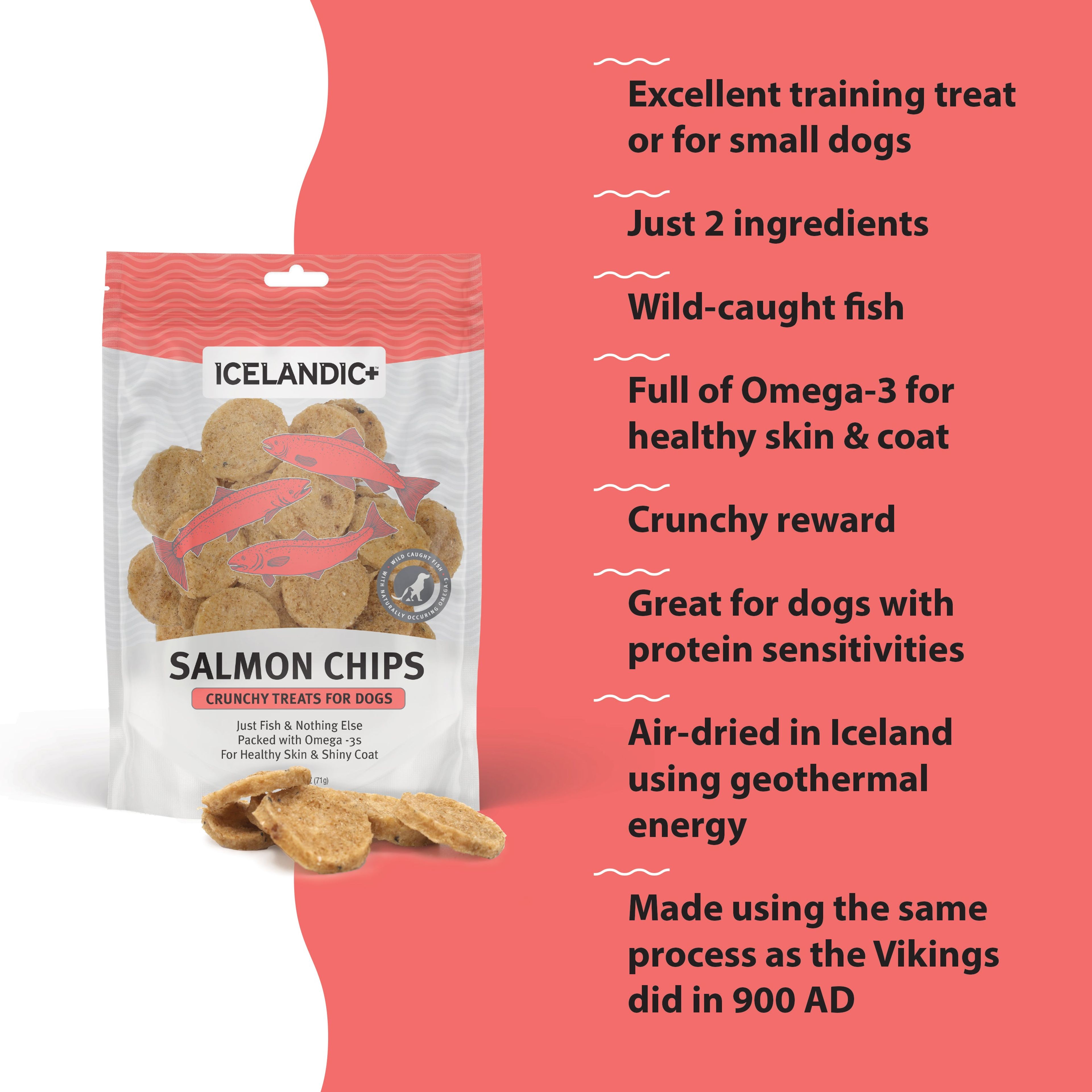 Salmon Fish Chips Dog Treats
