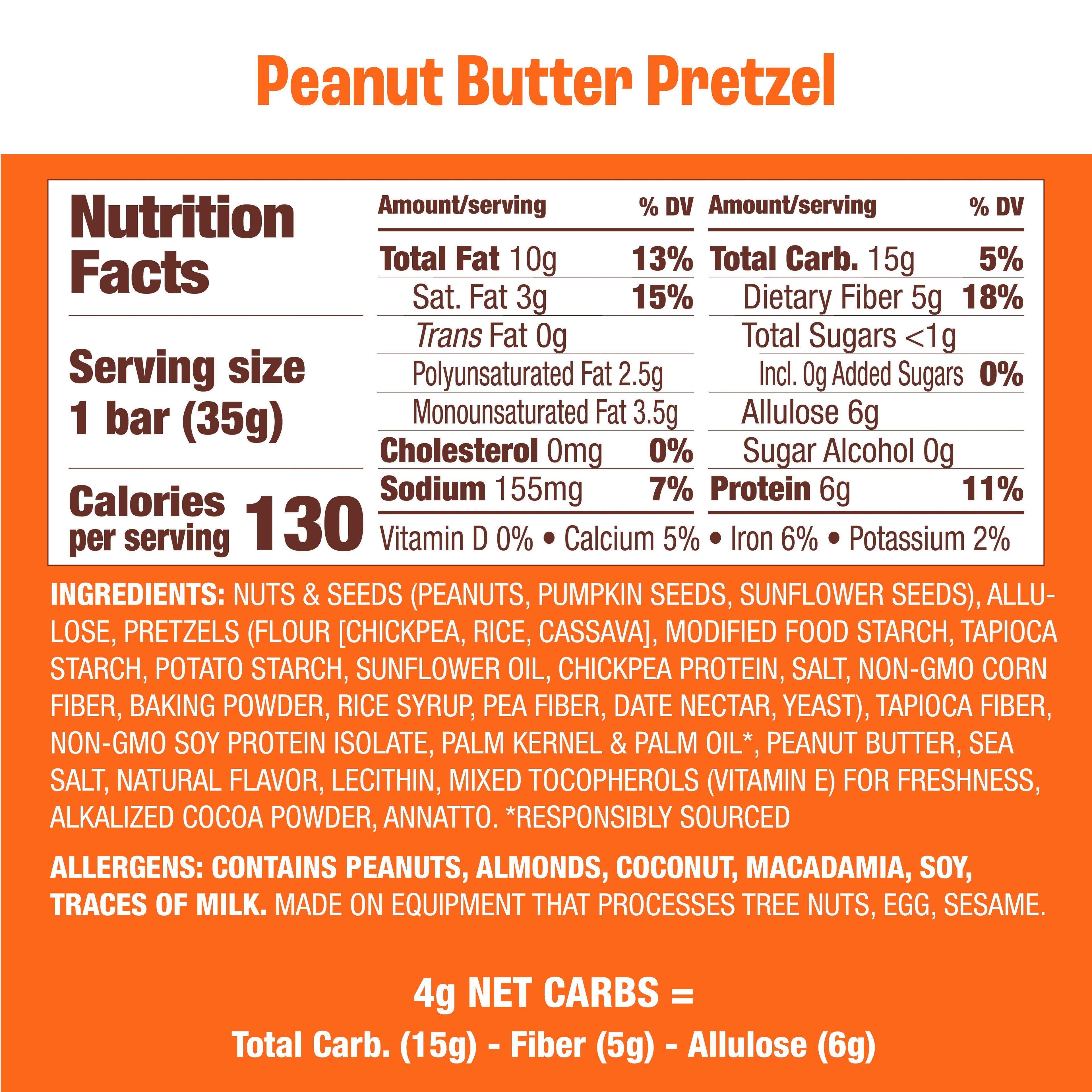 Peanut Butter Pretzel Nut & Seed Bar, 12-Count