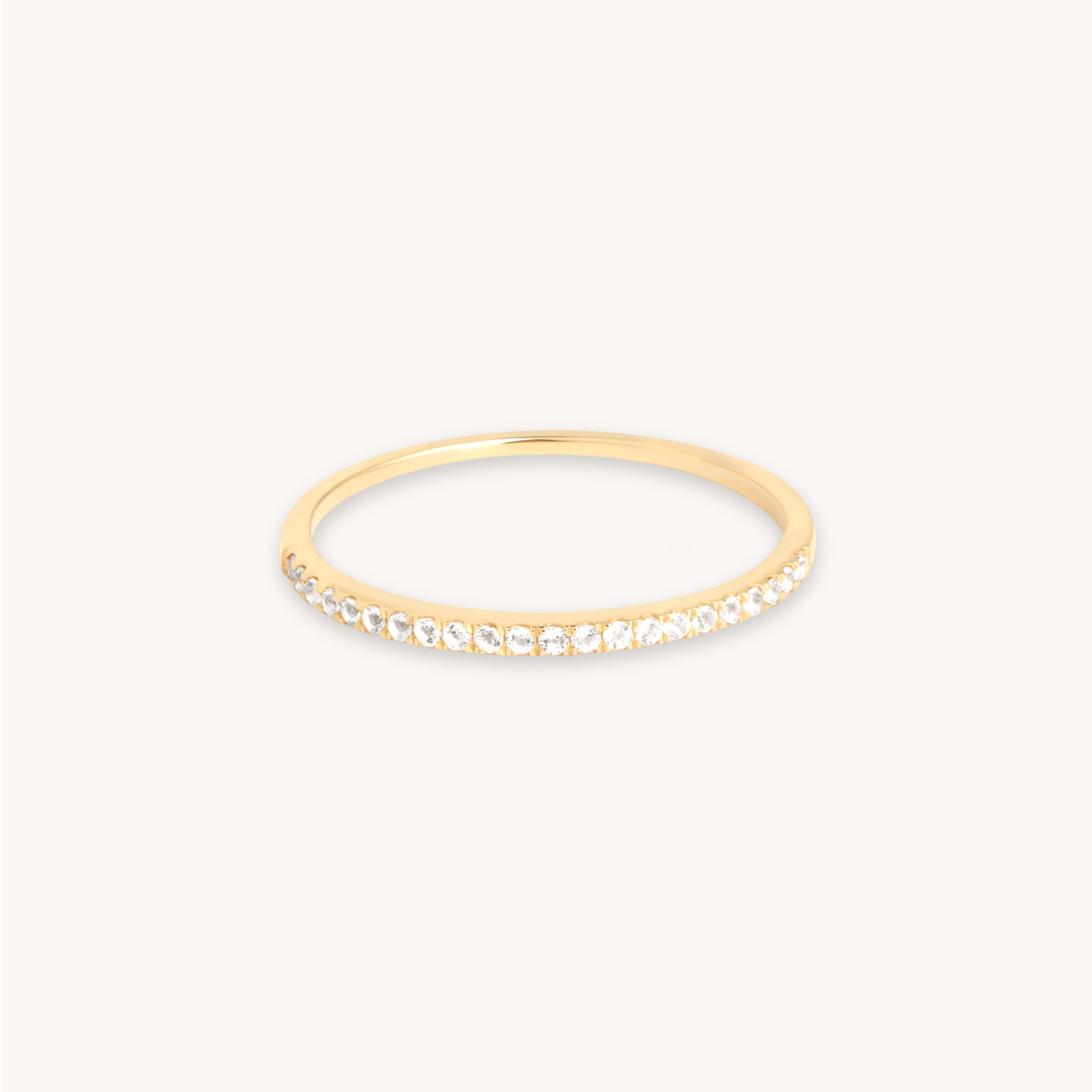 Topaz Eternity Ring in Solid Gold