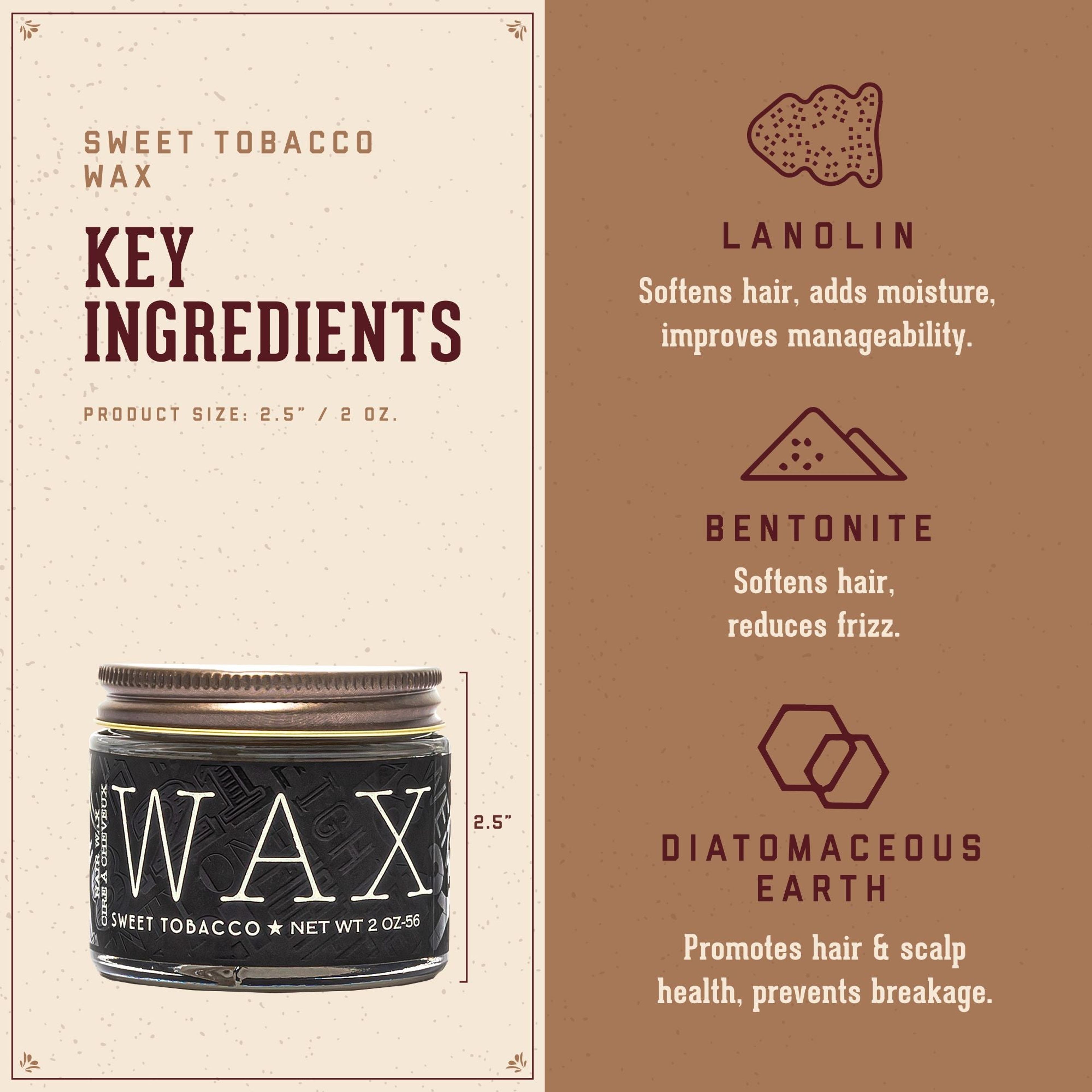 Hair Styling Wax - Sweet Tobacco
