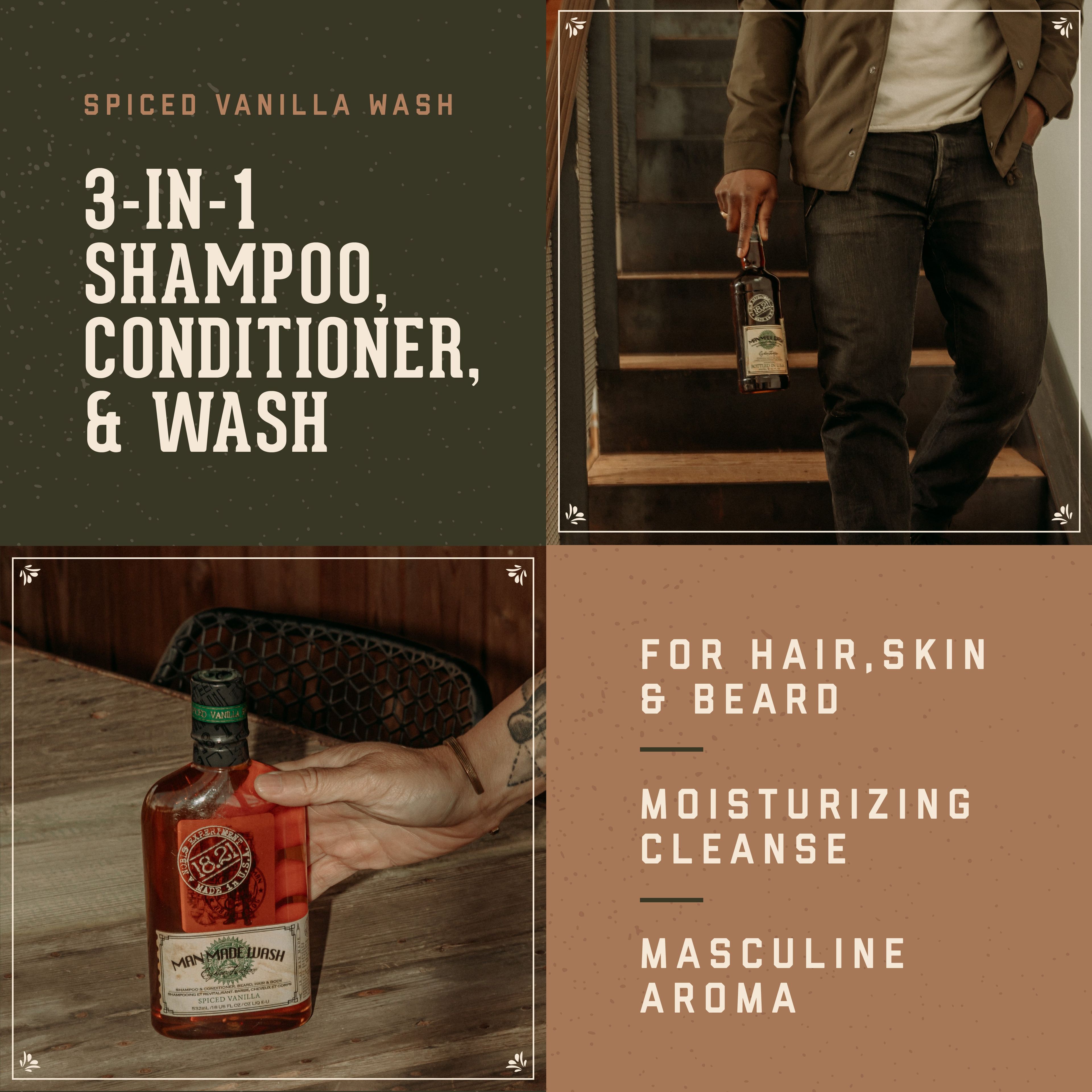 Spiced Vanilla Travel Size Man Made Wash
