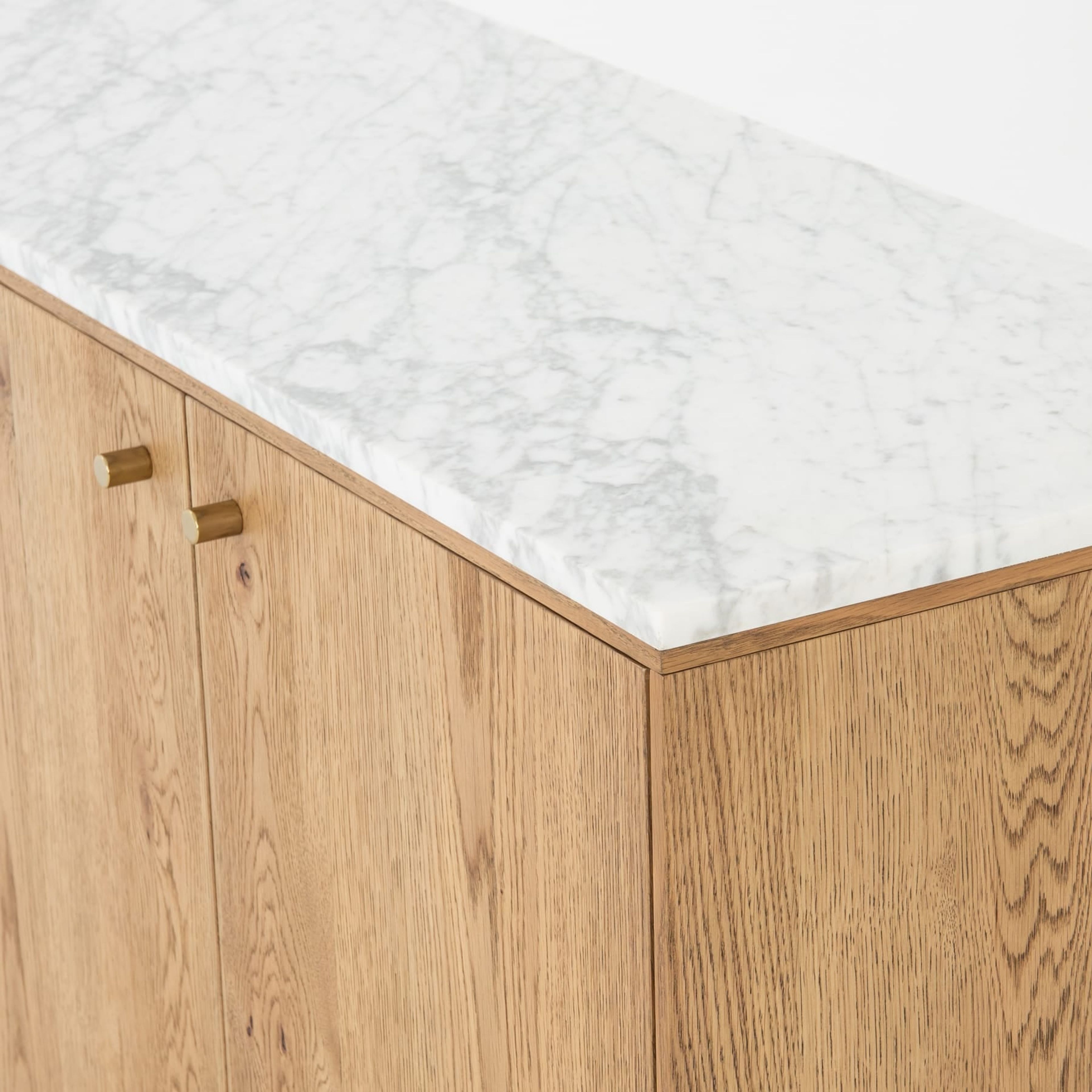 Ava White Marble + Oak Sideboard