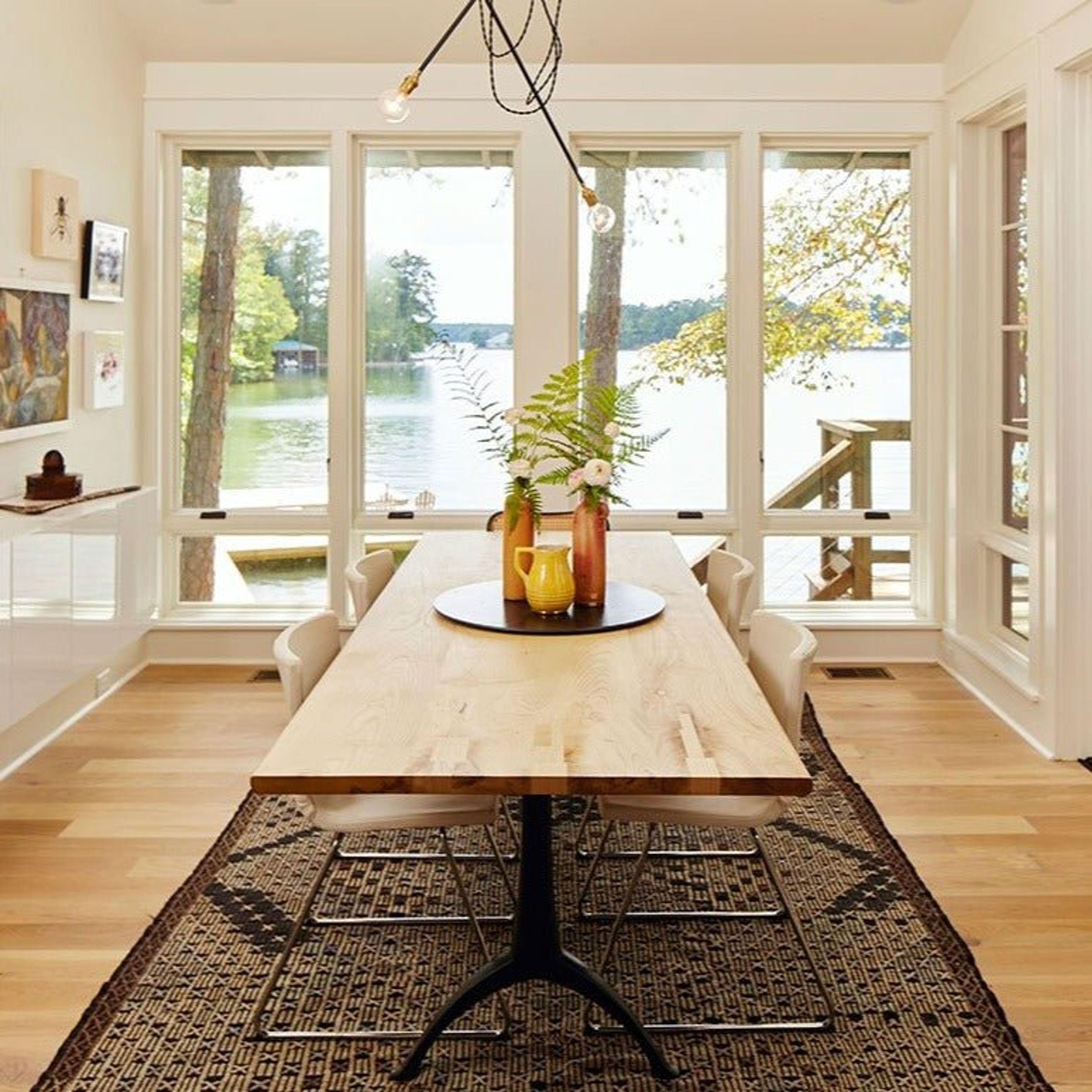 Modern Live Edge Wood Dining Table | Legacy Base Pedestal Table