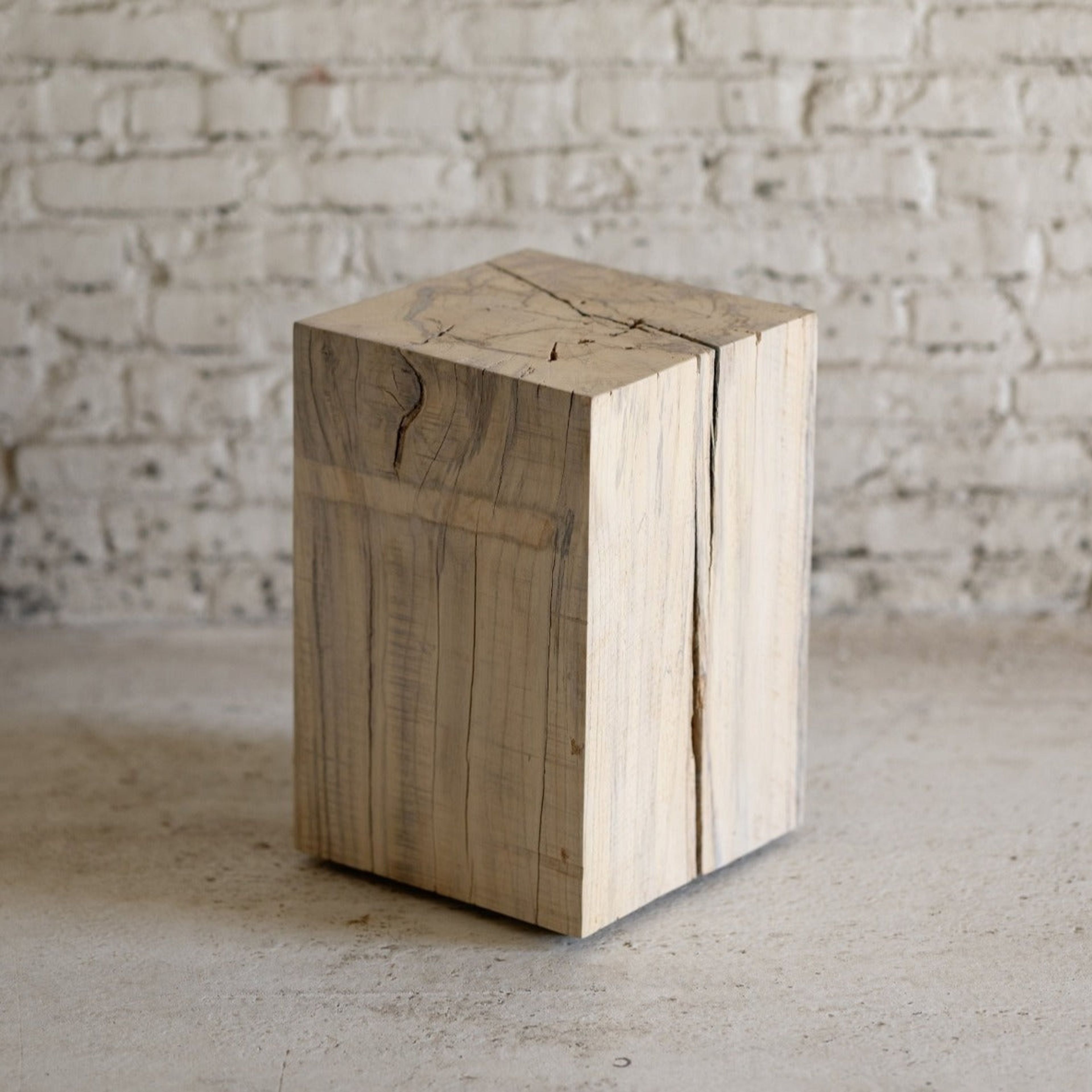 Le Boit | Solid Wood Cube Pedestal, Art Display, Side Table, Plinths