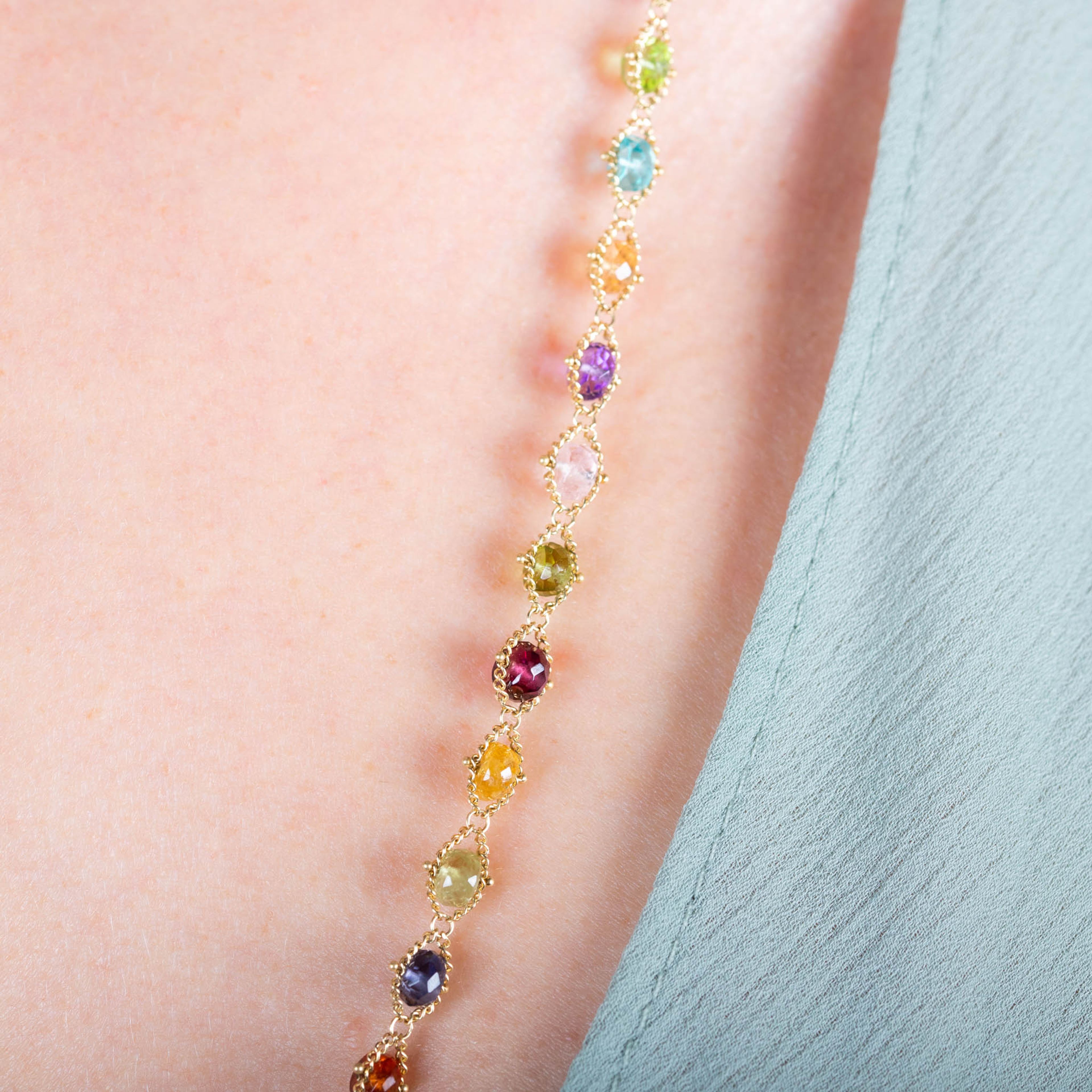 Multi-Colored Woven Necklace