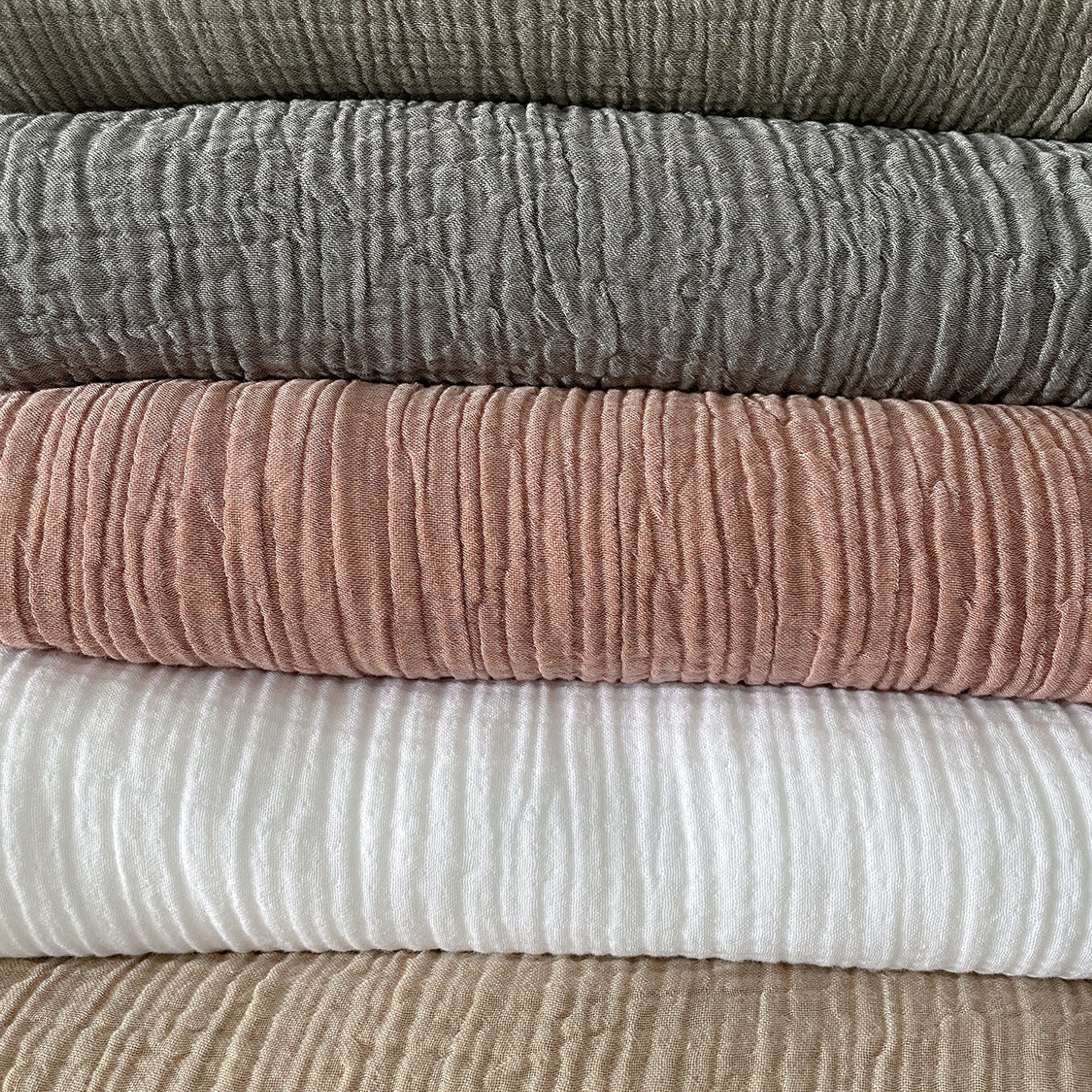 Crinkled Turkish Cotton Oversized Cuddle Blanket