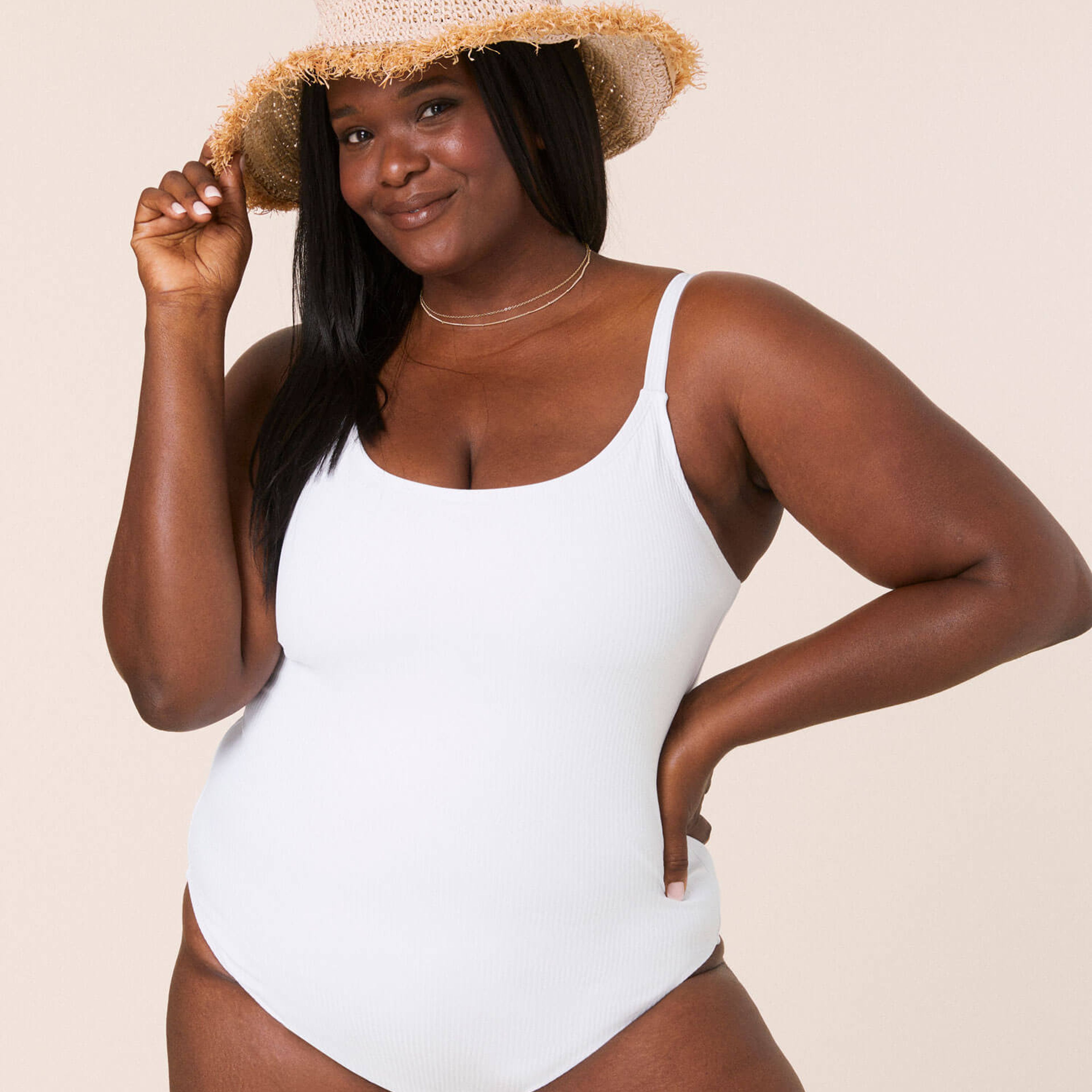 The Amalfi One Piece - Ribbed - White - Classic