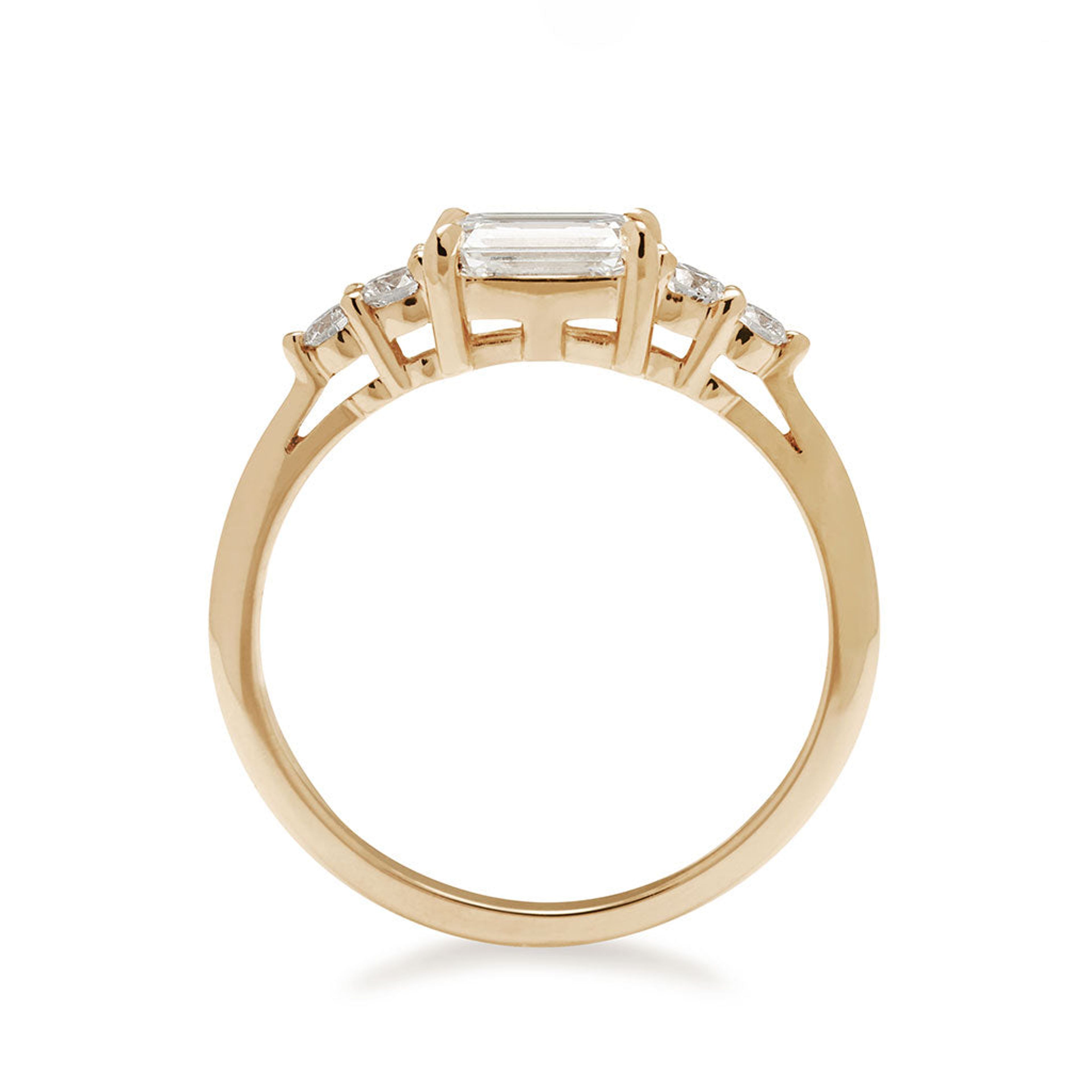 Bea Five Stone Ring - 14k Gold & White Diamond