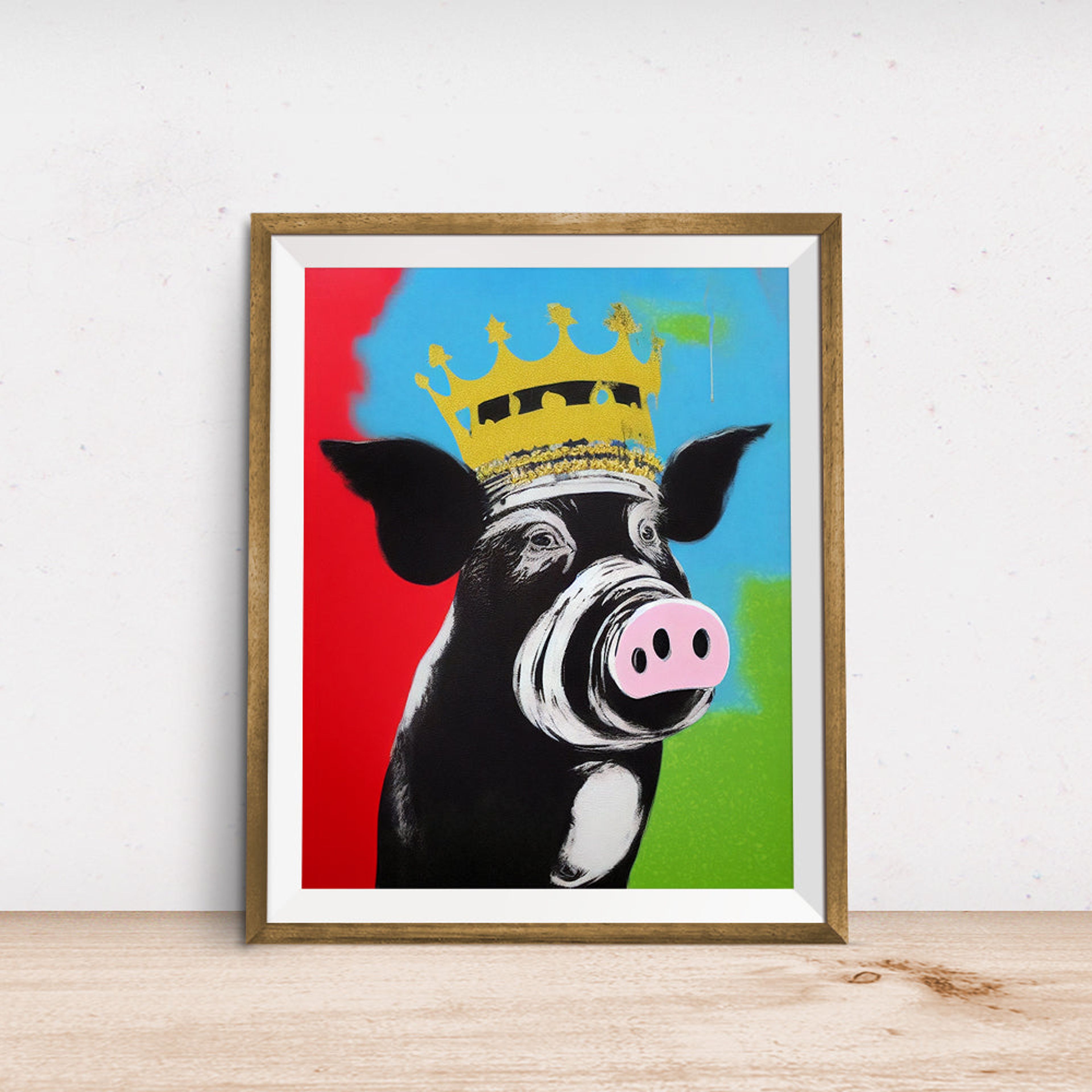 Crown Pig Poster
