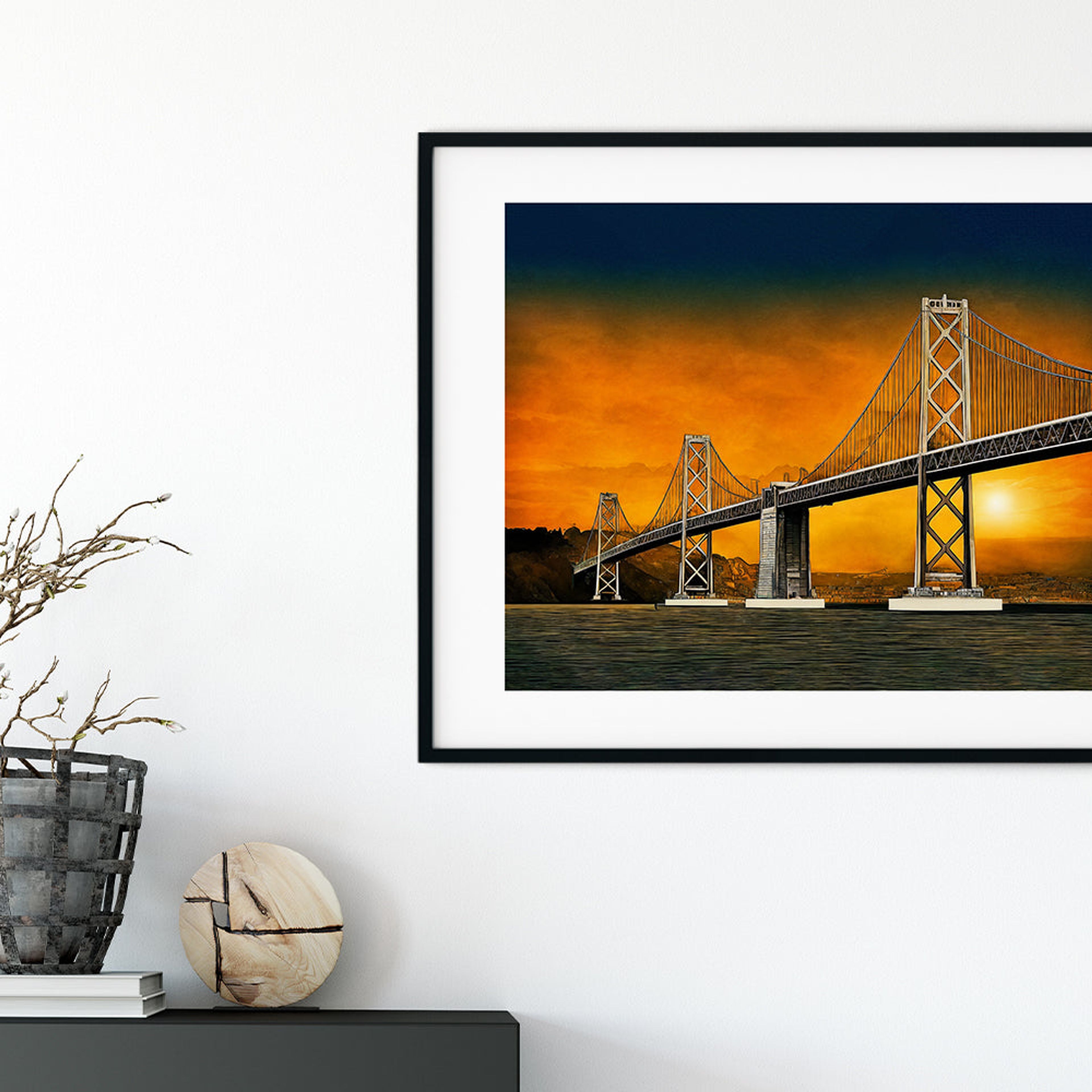 San Francisco Golden Gate Bridge At Sunset Poster