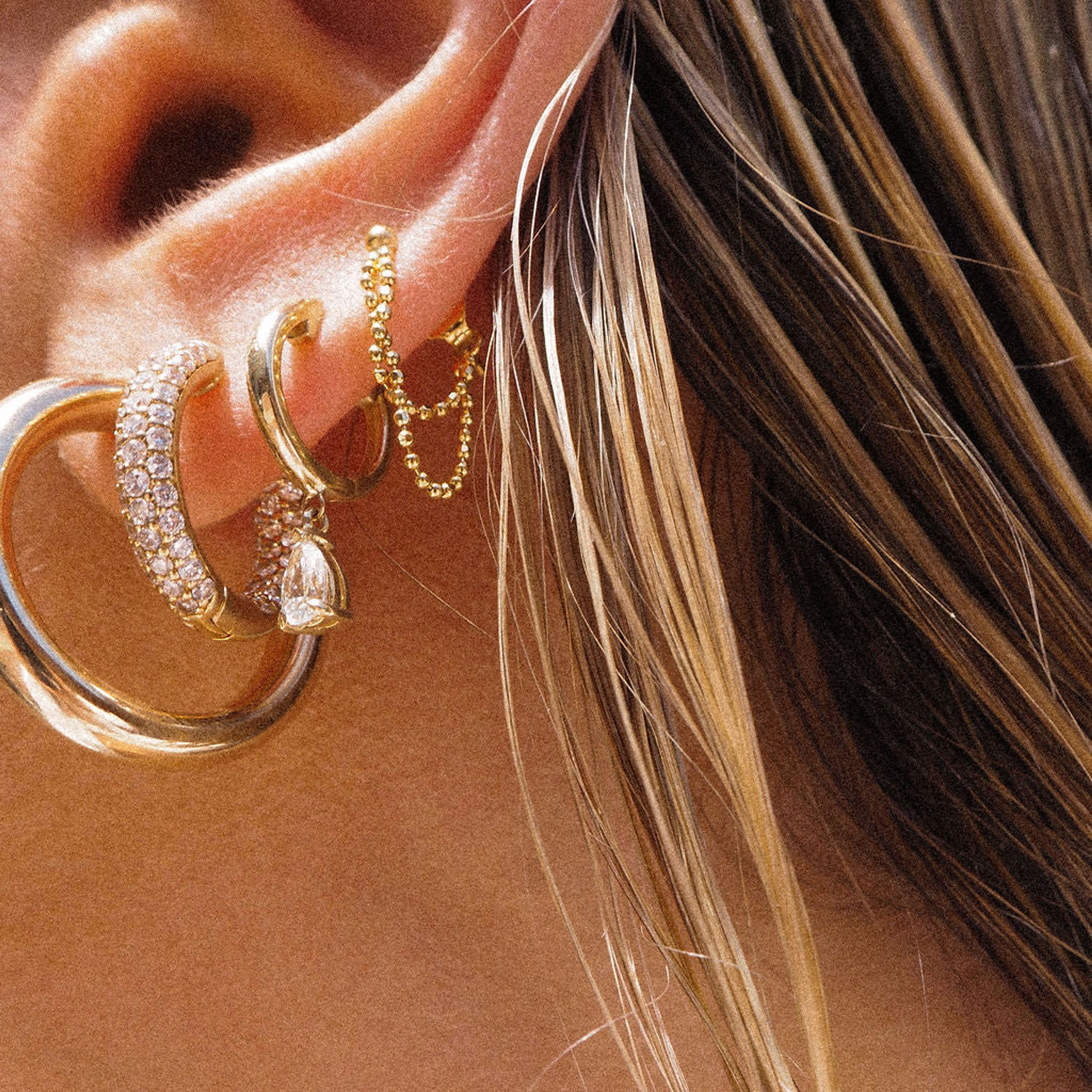 The Double Ball Chain Studs
