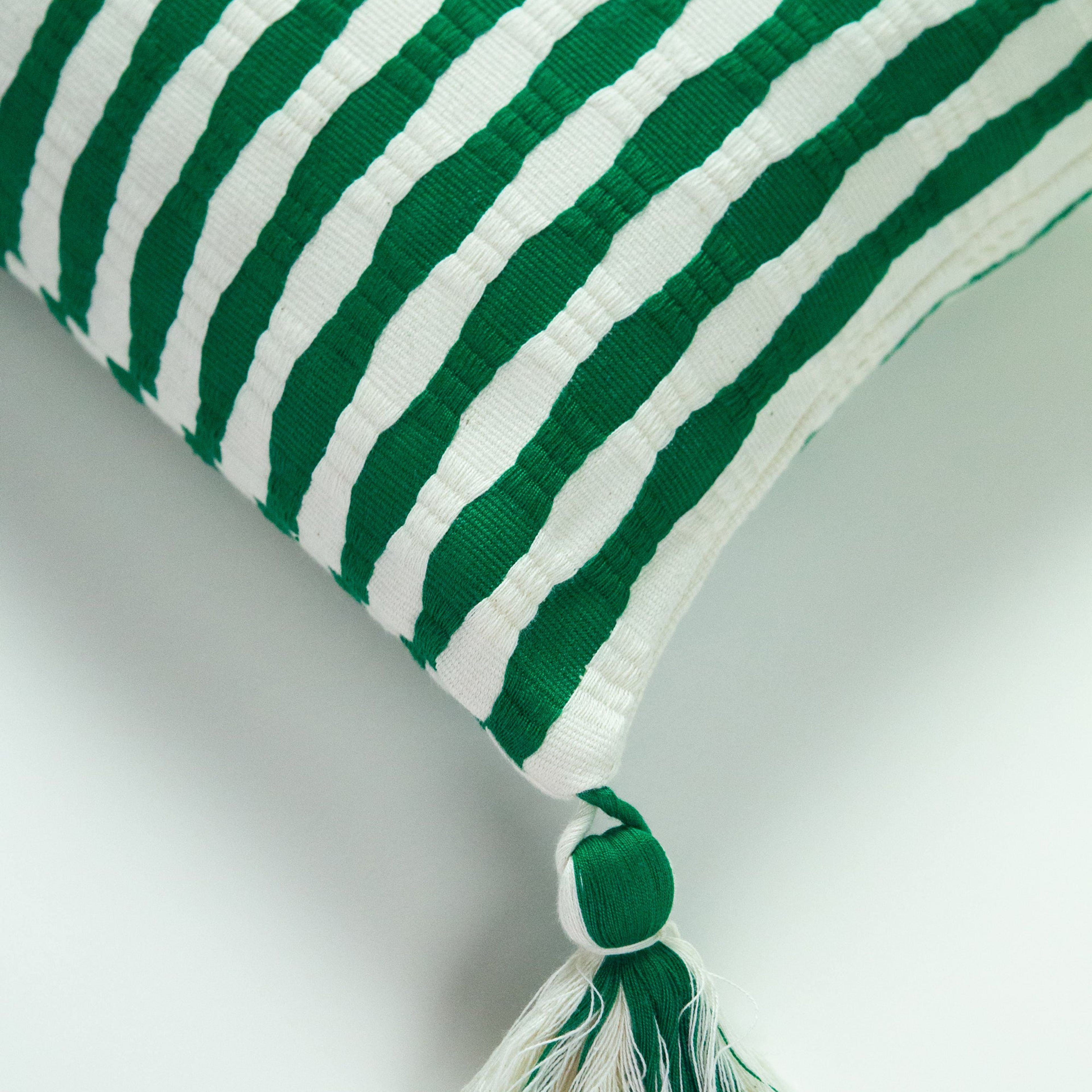 Antigua Pillow - Emerald Stripe